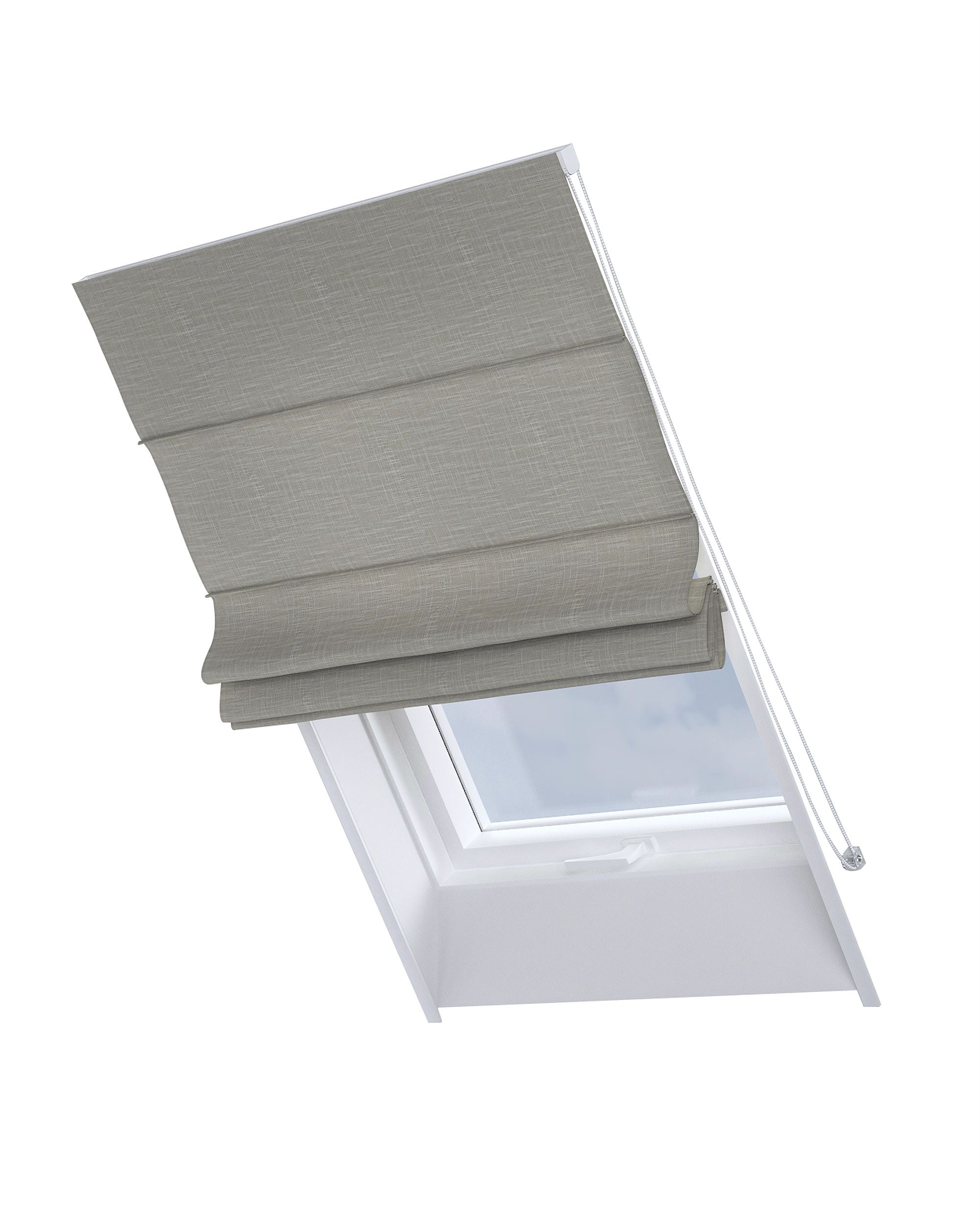 Vouwgordijn Rimini voor een dakraam kleur product beige stof met structuur