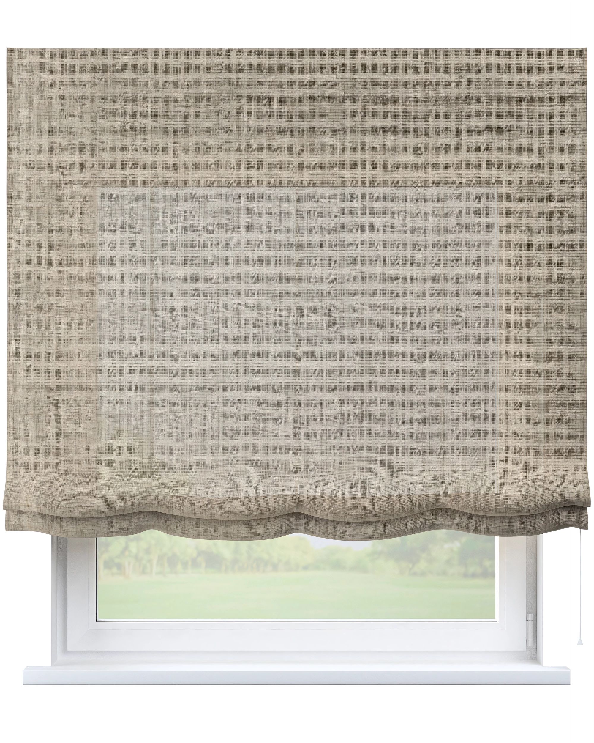 Vouwgordijn Venetië kleur product beige stof halftransparant, glanzend, met structuur