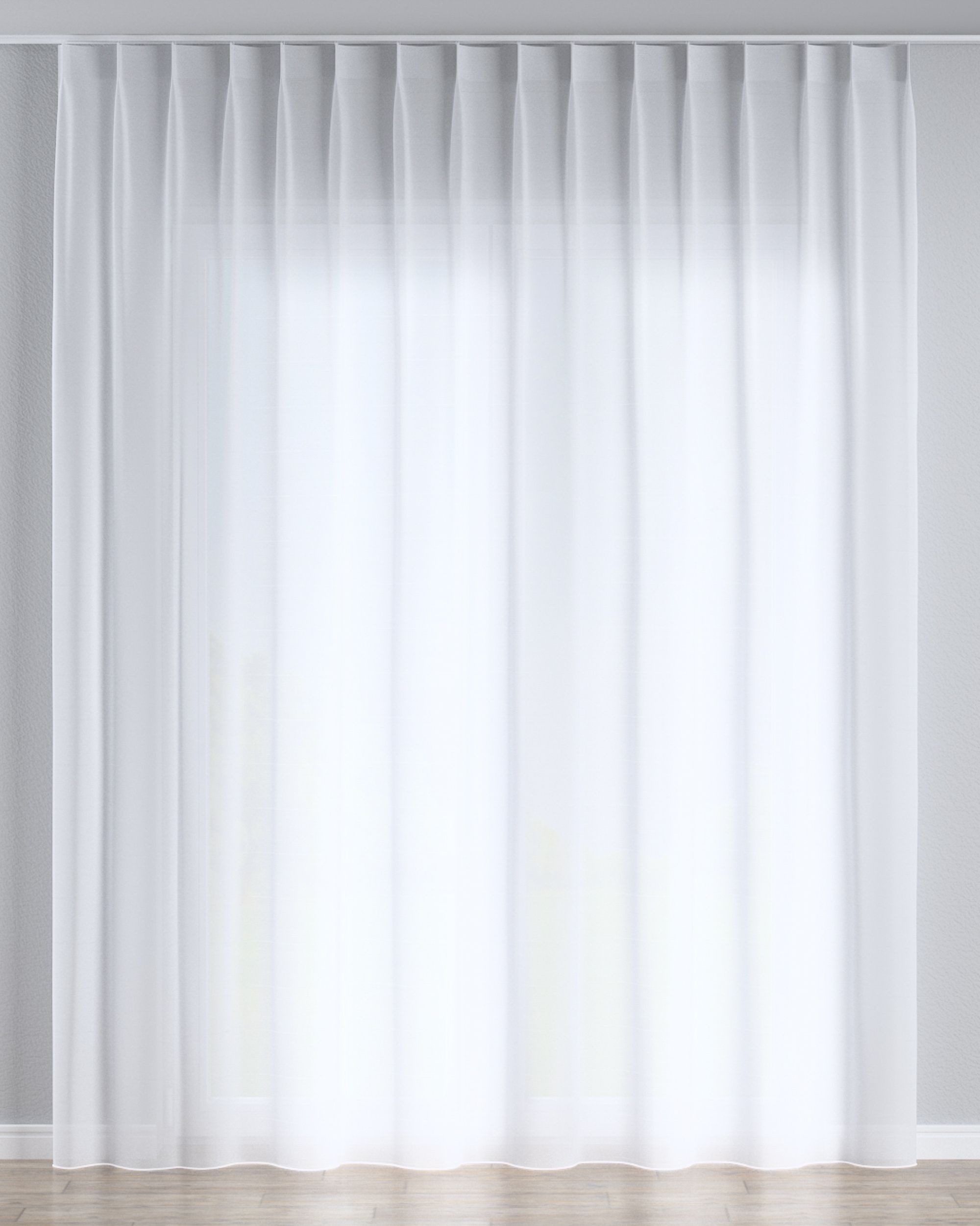 Vlinderplooi vitragegordijn kleur product wit stof halftransparant, met structuur