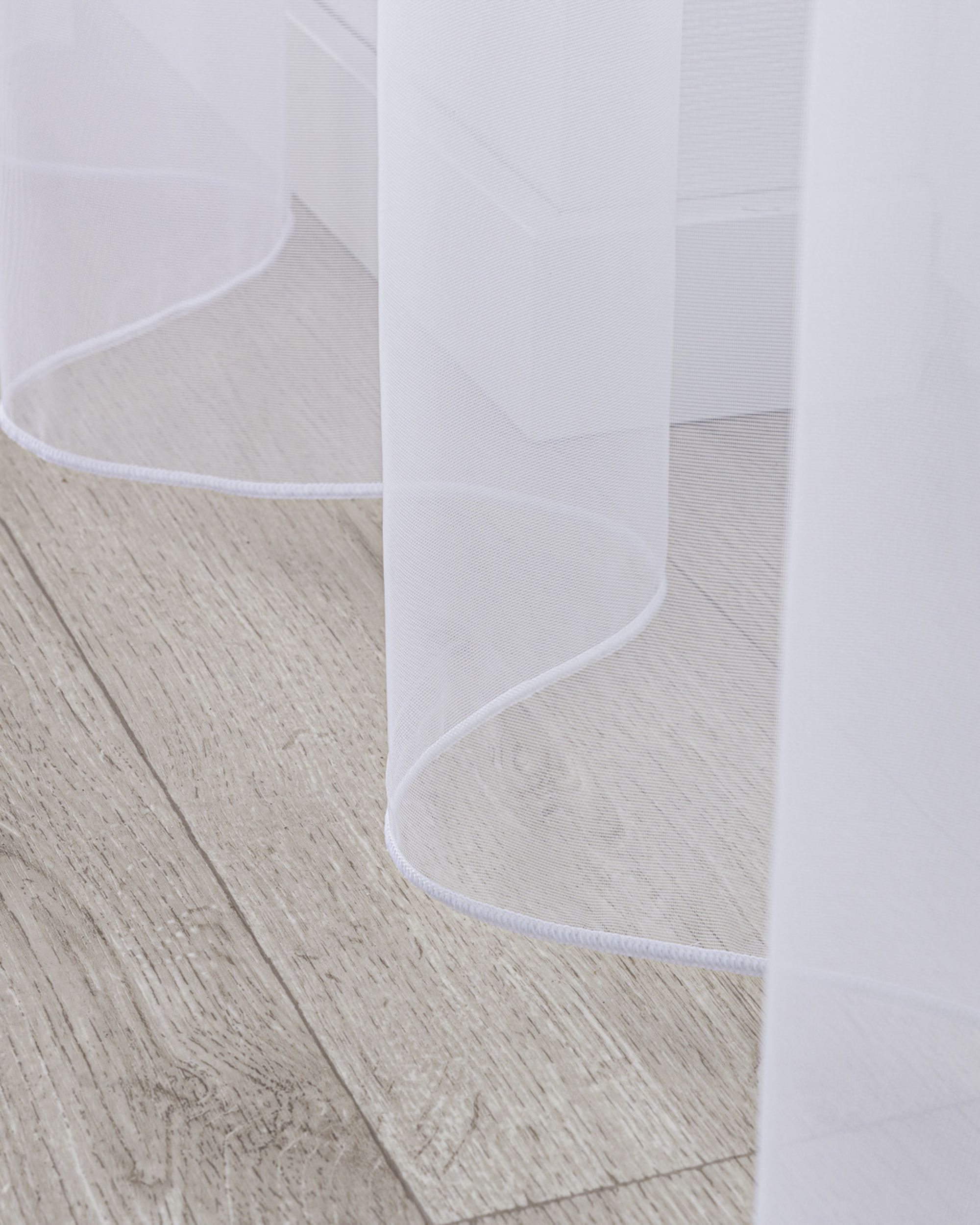 Vlinderplooi vitragegordijn kleur product wit stof halftransparant (hover)