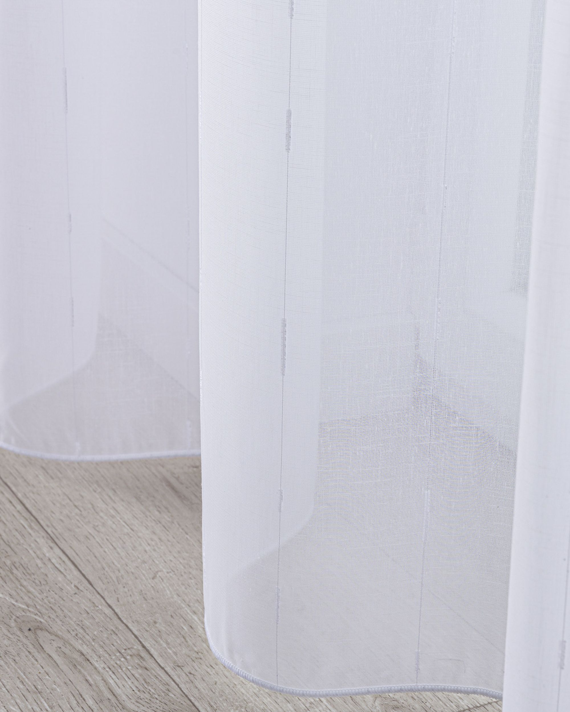 Vlinderplooi vitragegordijn kleur product wit stof halftransparant, met structuur, met patroon (hover)