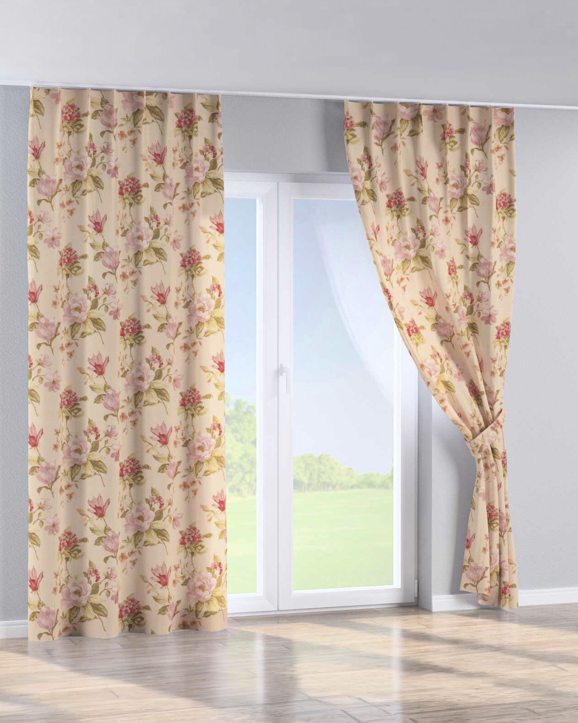 Gordijn met enkele plooi kleur product meerkleurig stof met patroon (hover)