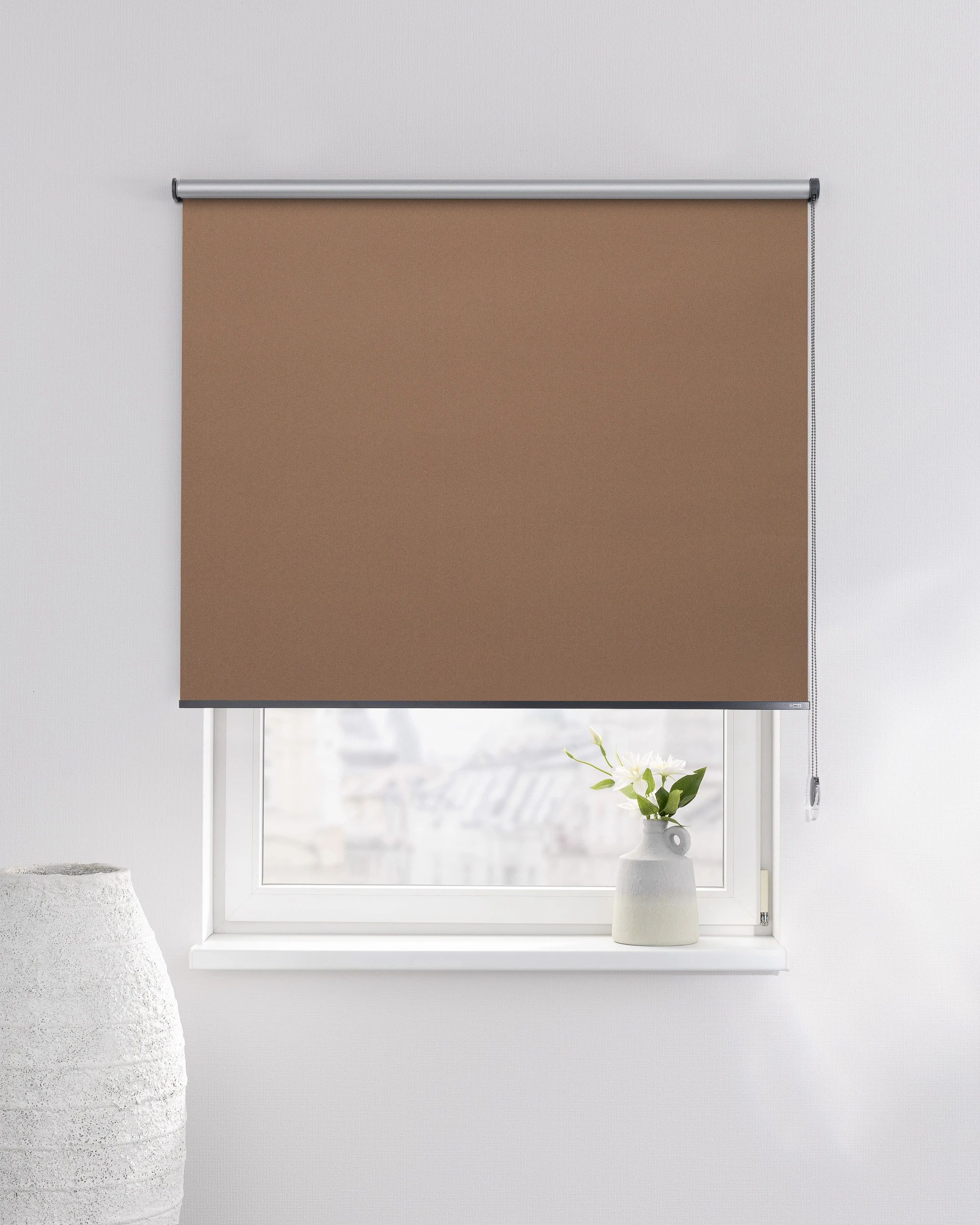 Rolgordijn Classic kleur product bruin stof lichtreflecterend, verduisterend (hover)