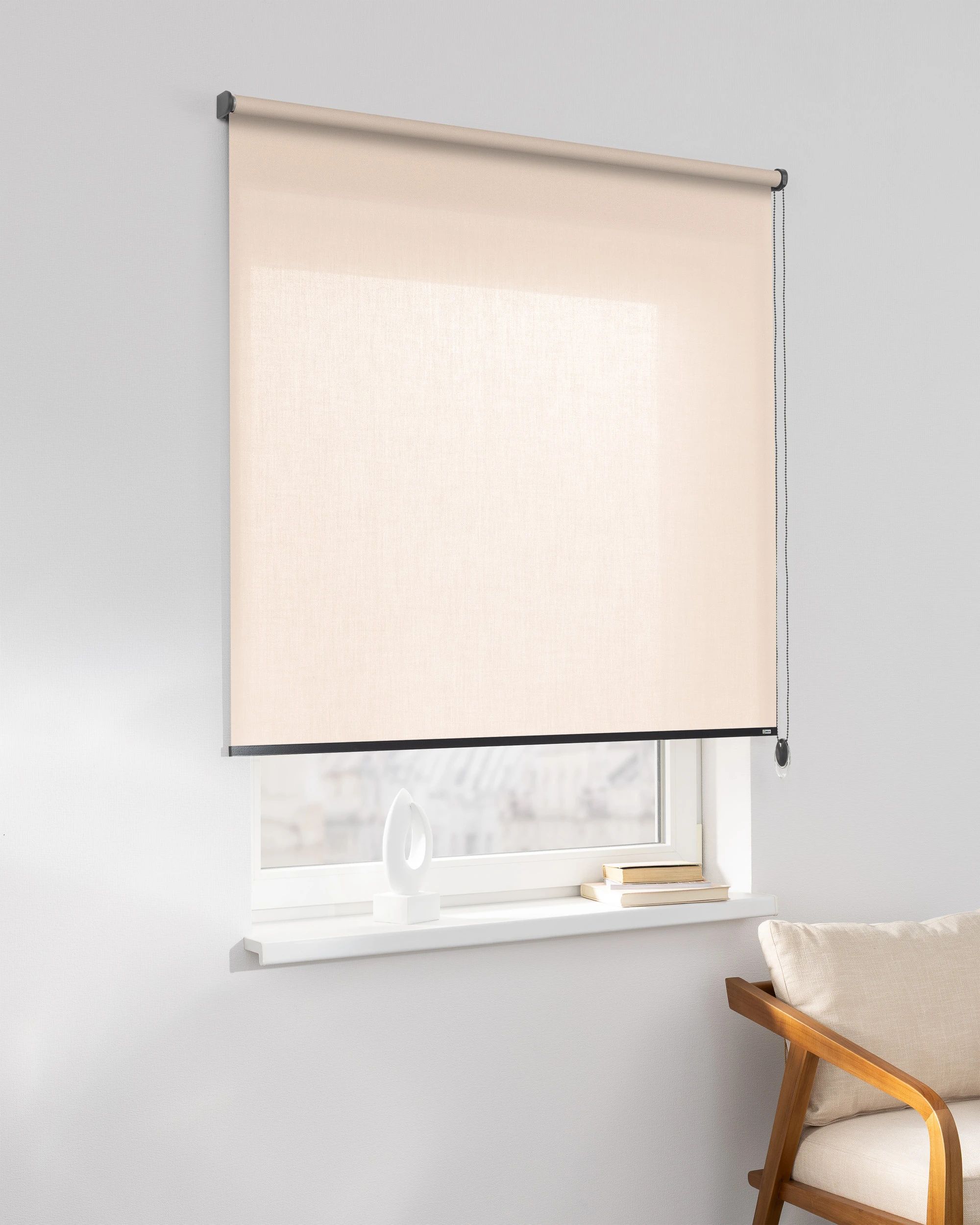Rolgordijn Classic kleur product beige stof halftransparant