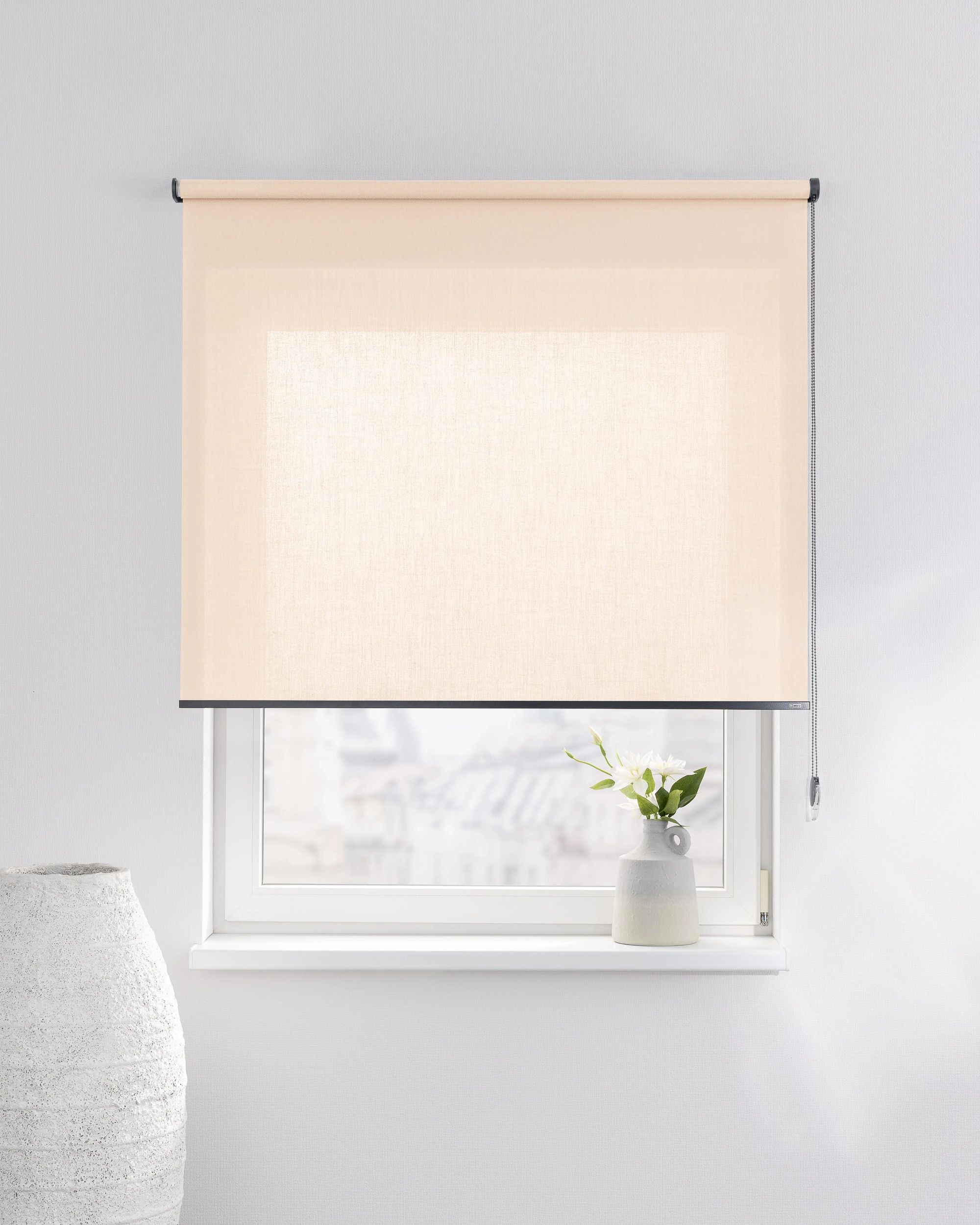 Rolgordijn Classic kleur product beige stof halftransparant (hover)
