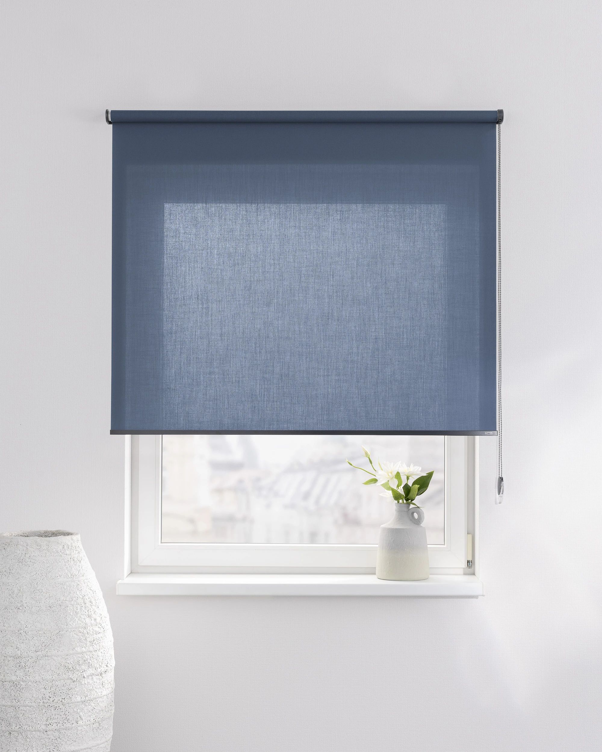 Rolgordijn Classic kleur product donkerblauw stof halftransparant (hover)