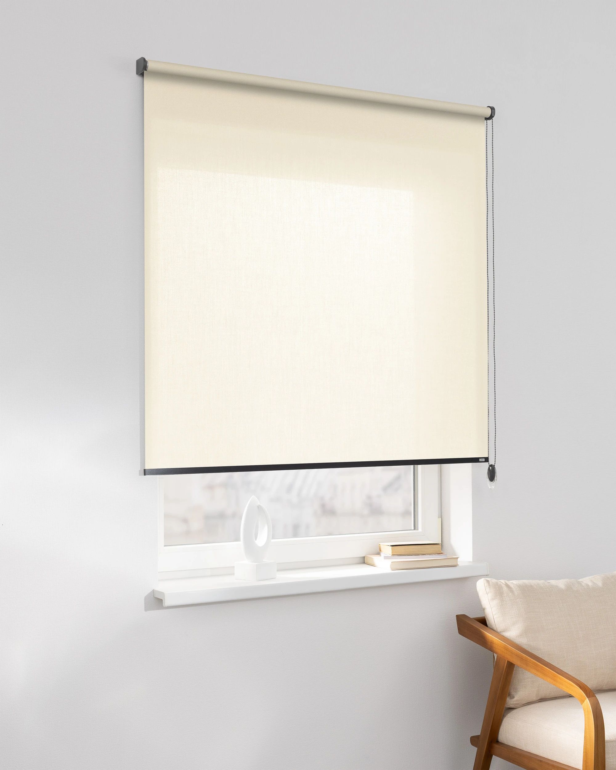 Rolgordijn Classic kleur product wit stof halftransparant