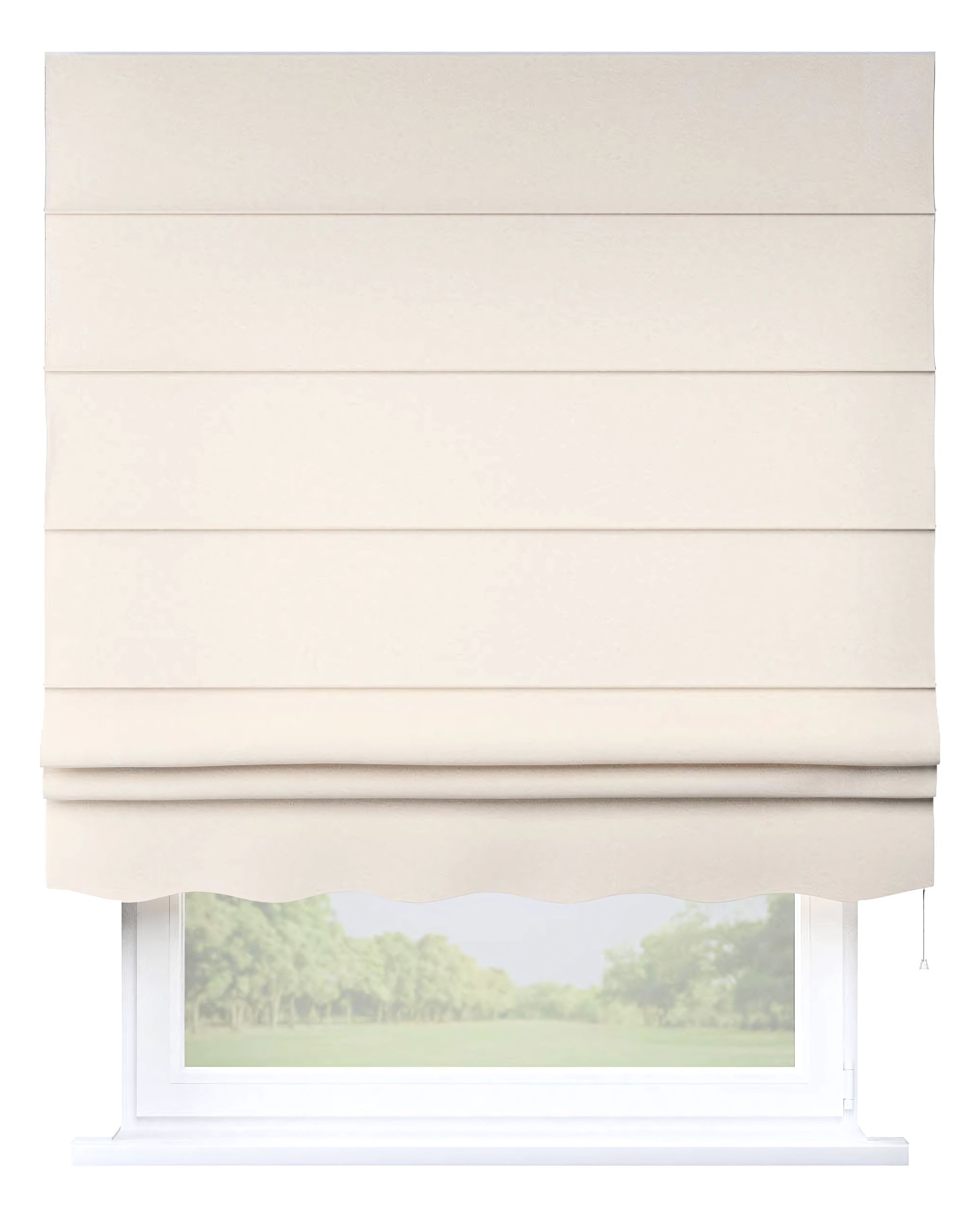 Vouwgordijn Florence kleur product beige stof met structuur