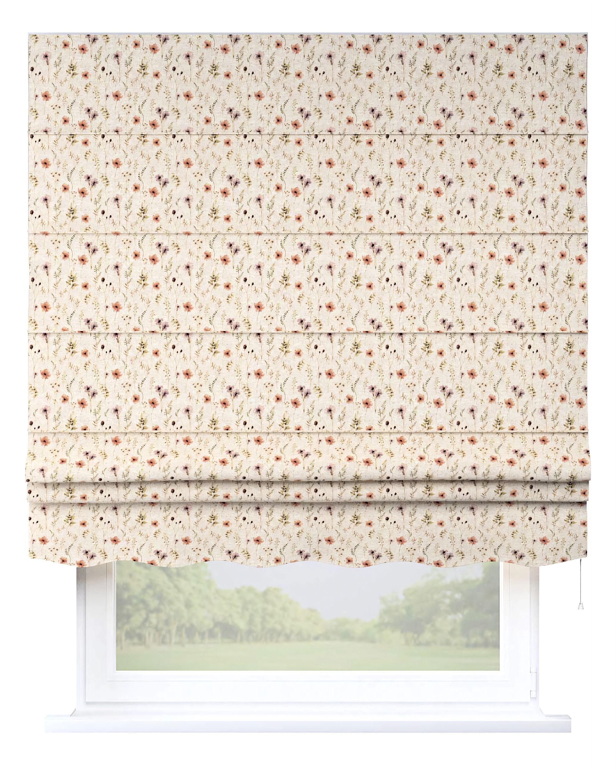 Vouwgordijn Florence kleur product meerkleurig stof met structuur, met patroon