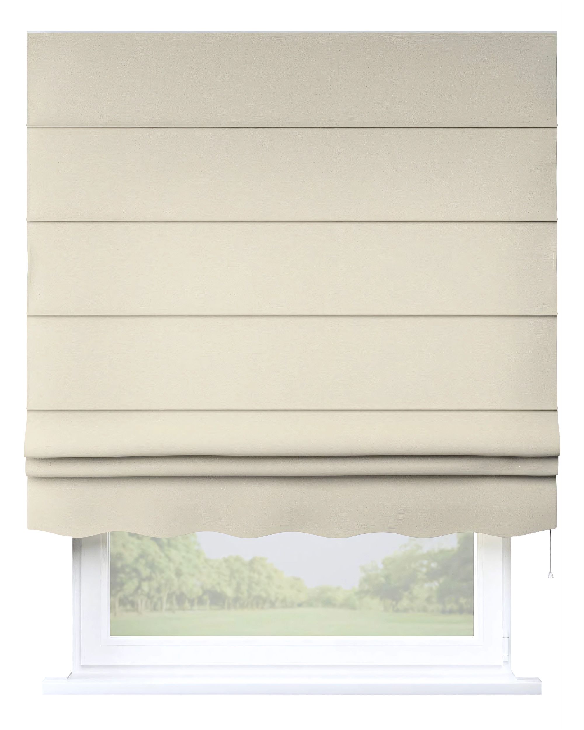 Vouwgordijn Florence kleur product beige stof met structuur