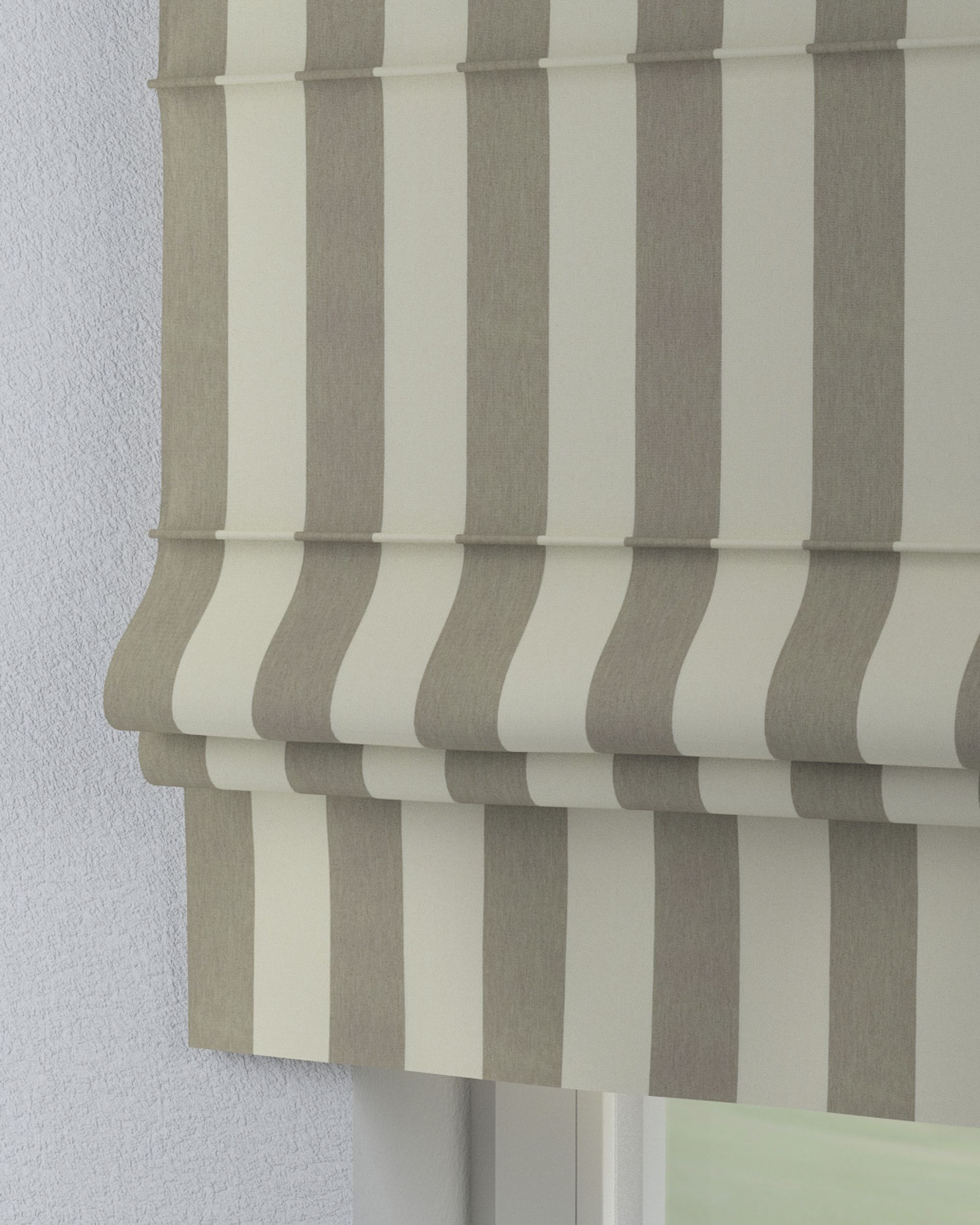 Vouwgordijn Padova kleur product beige stof met patroon (hover)