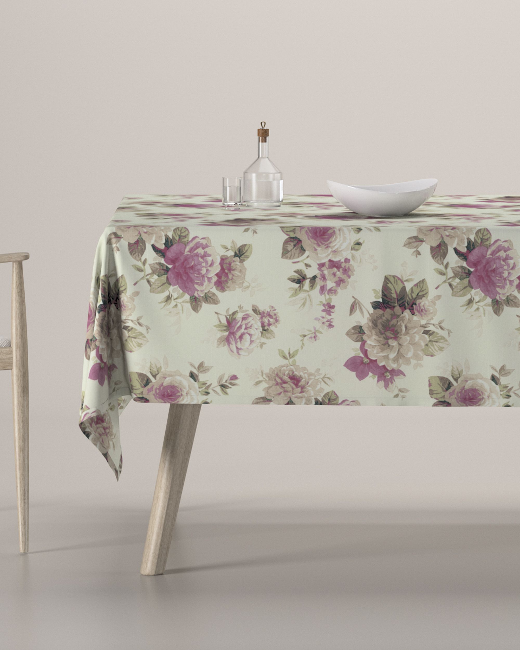 Rechthoekig tafelkleed kleur product meerkleurig stof met patroon