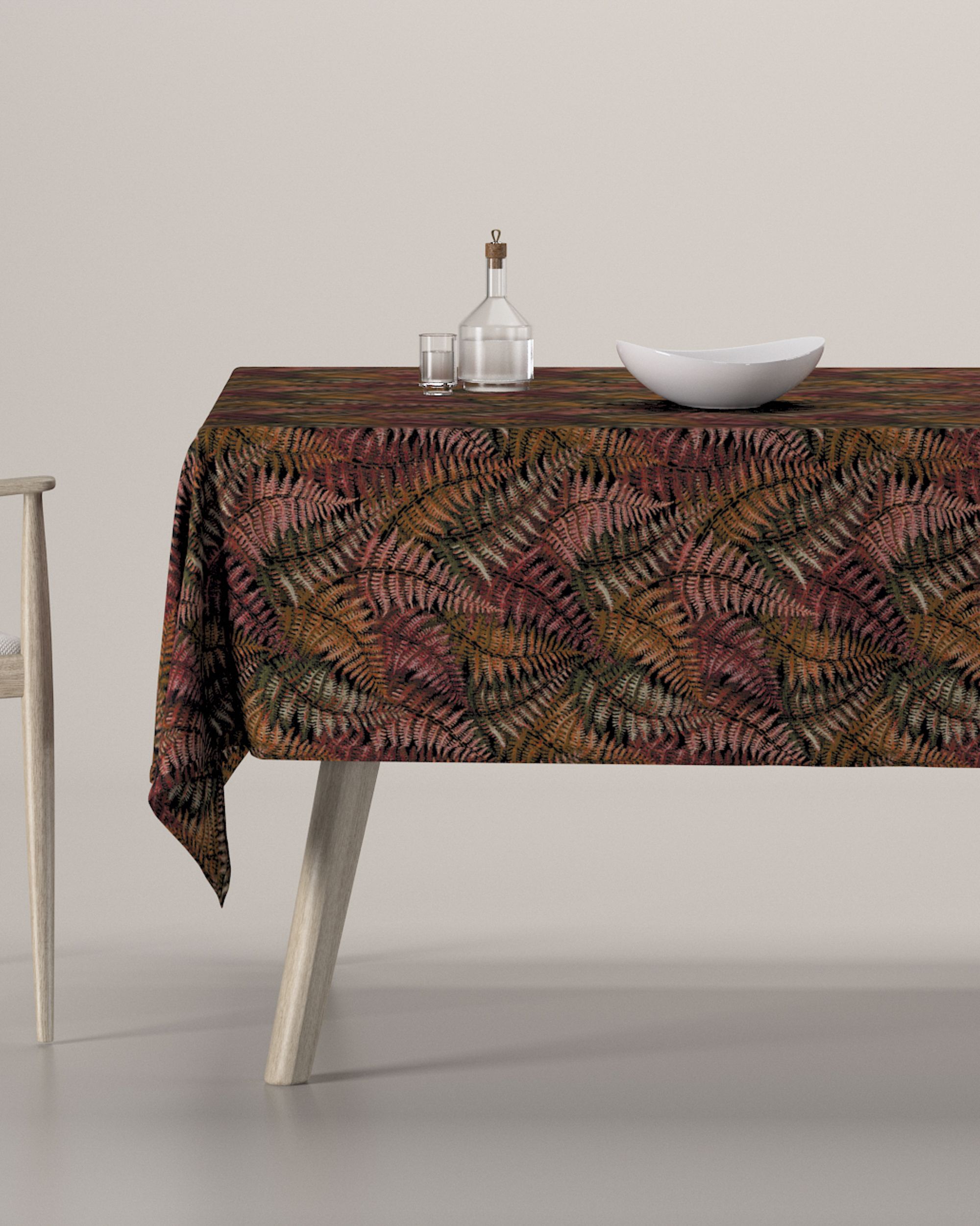 Rechthoekig tafelkleed kleur product bordeaux stof met structuur, met patroon