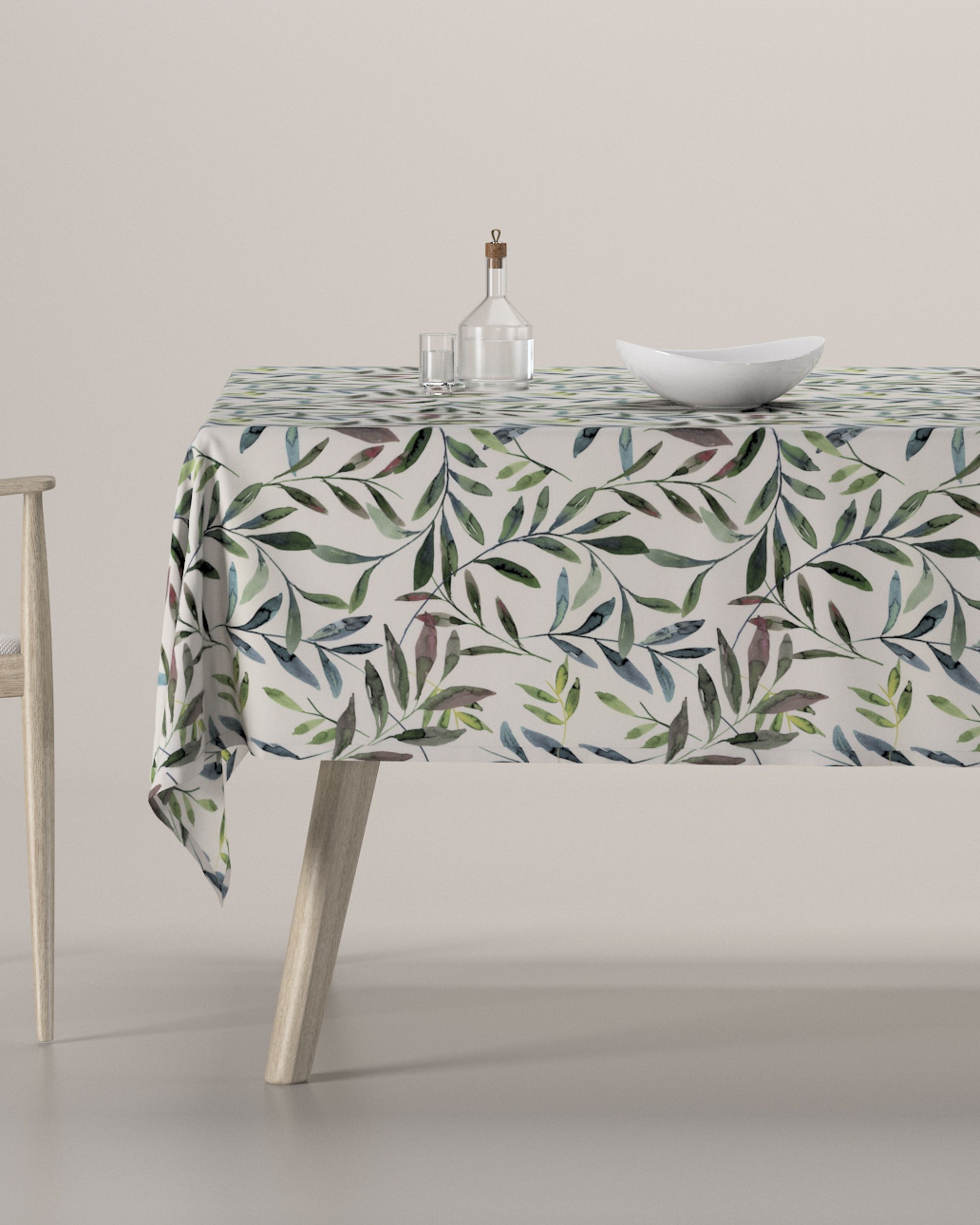 Rechthoekig tafelkleed kleur product meerkleurig stof met patroon