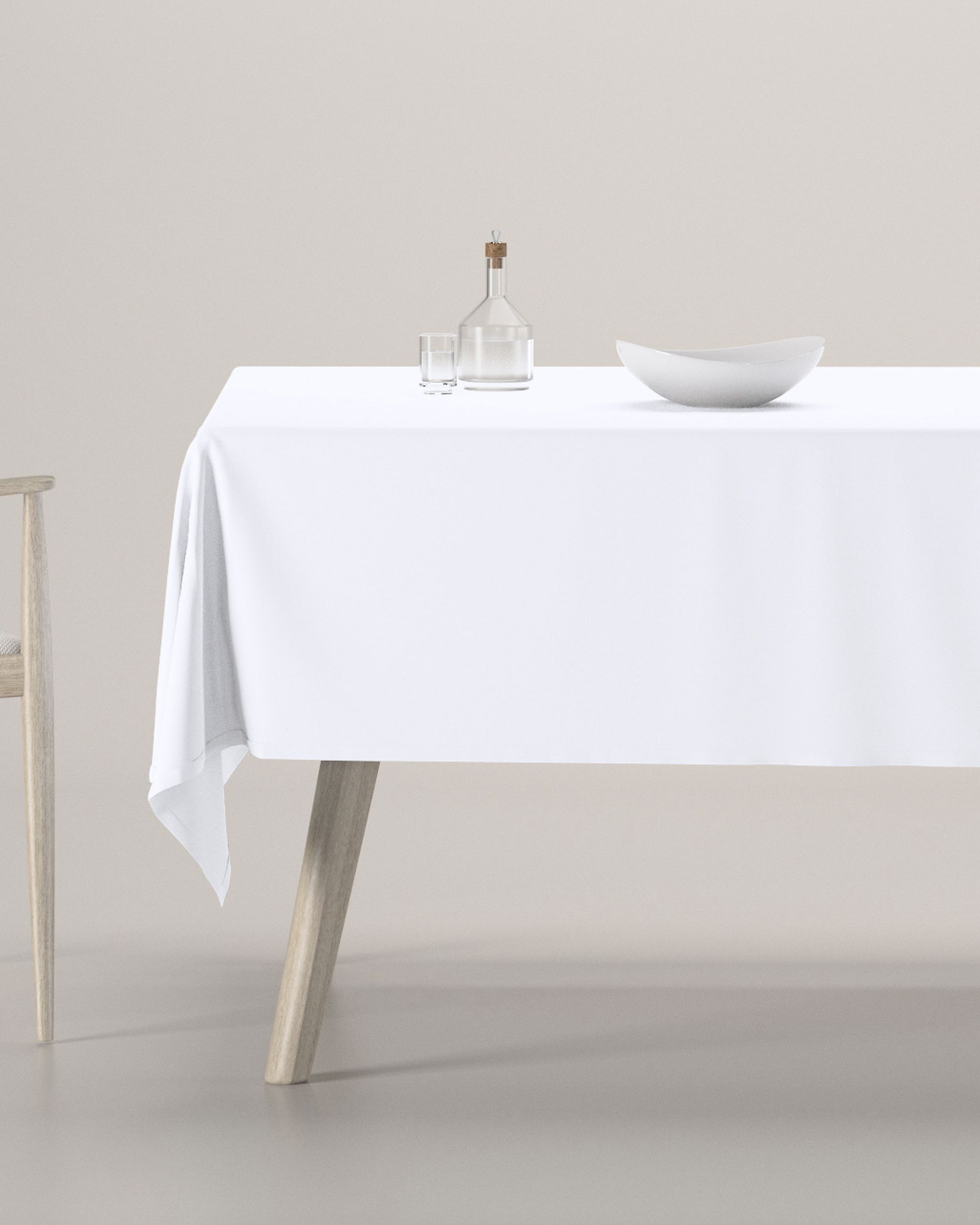 Rechthoekig tafelkleed kleur product wit