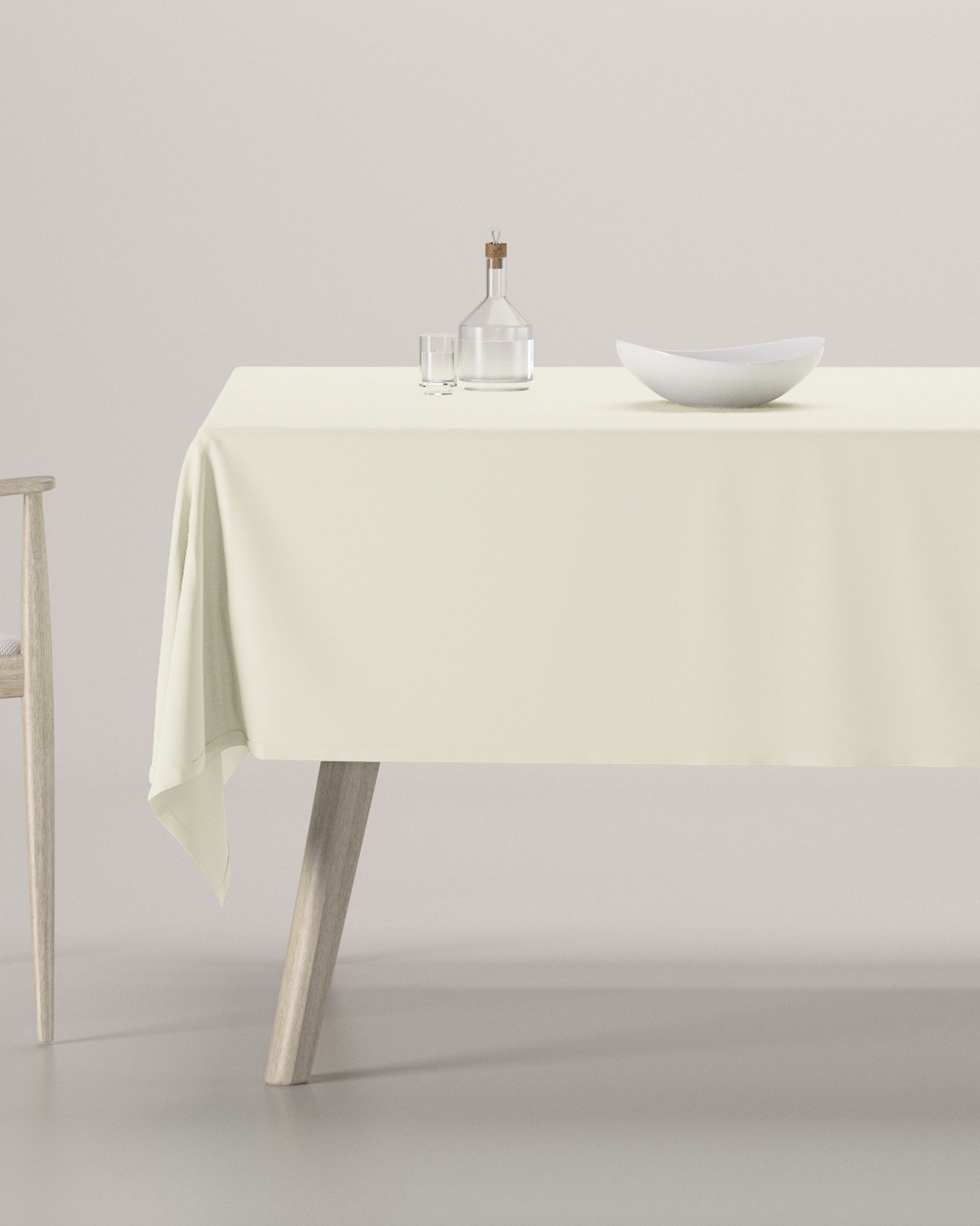 Rechthoekig tafelkleed kleur product crème