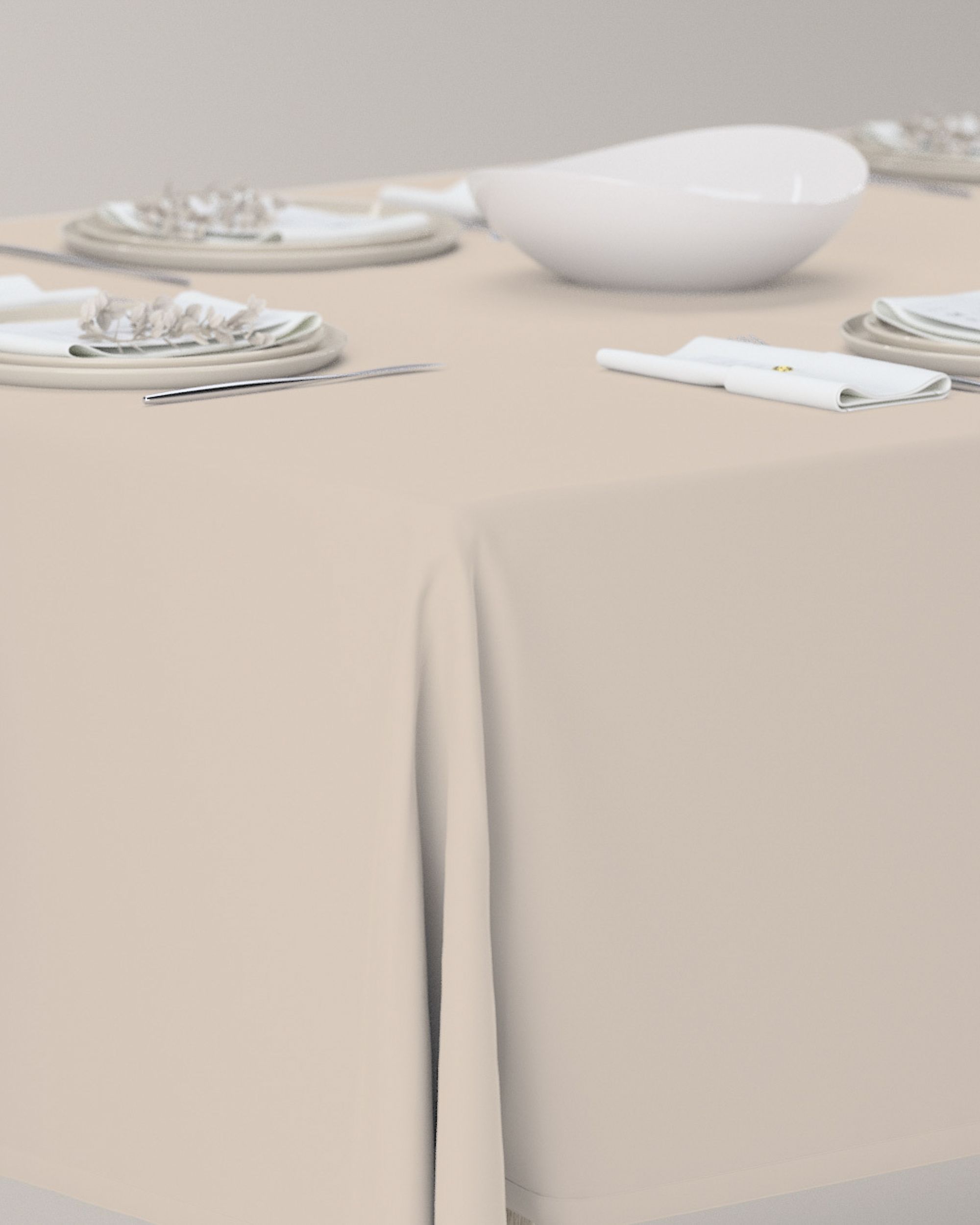 Rechthoekig tafelkleed kleur product beige (hover)
