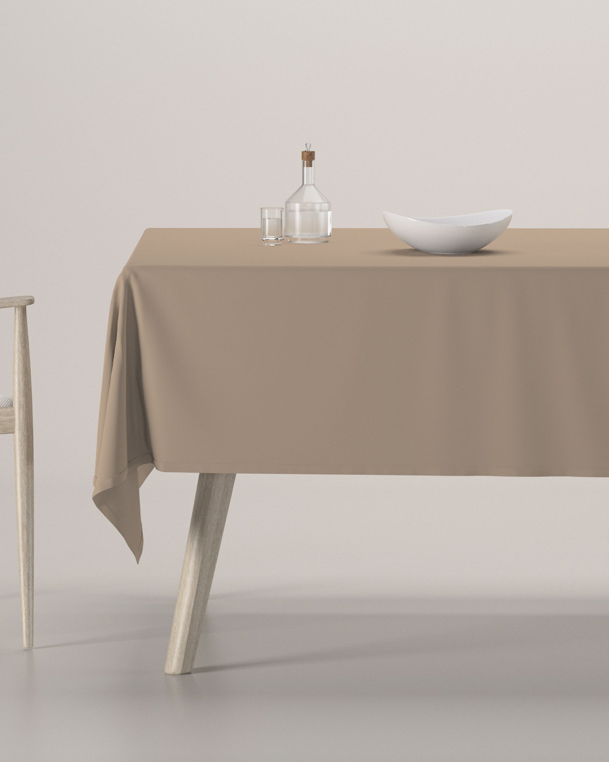 Rechthoekig tafelkleed kleur product beige