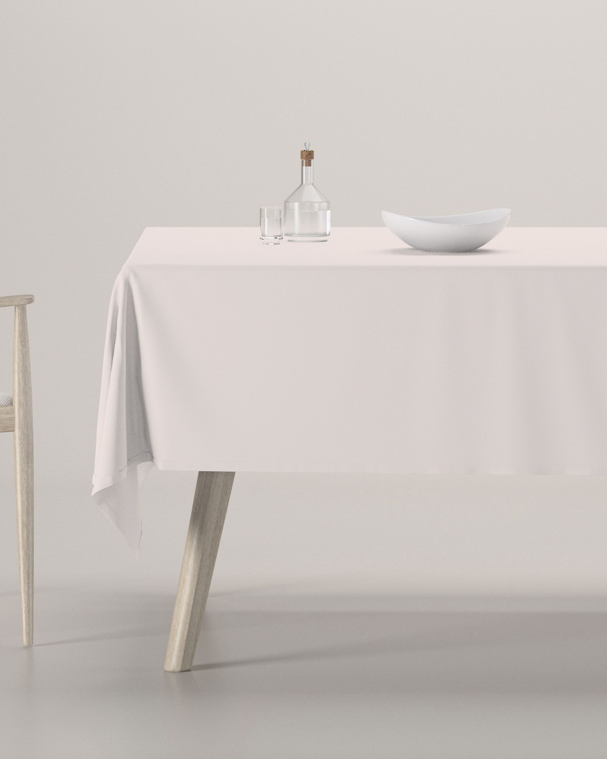 Rechthoekig tafelkleed kleur product crème