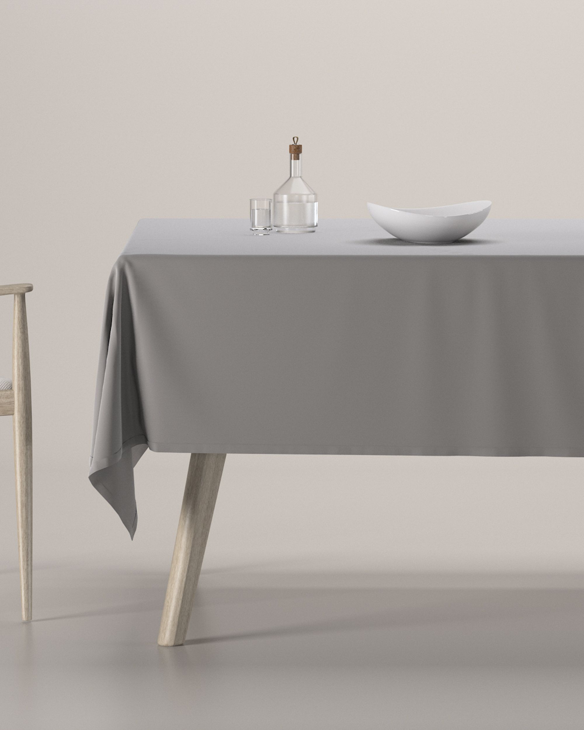 Rechthoekig tafelkleed kleur product grijs stof glanzend, fluweel