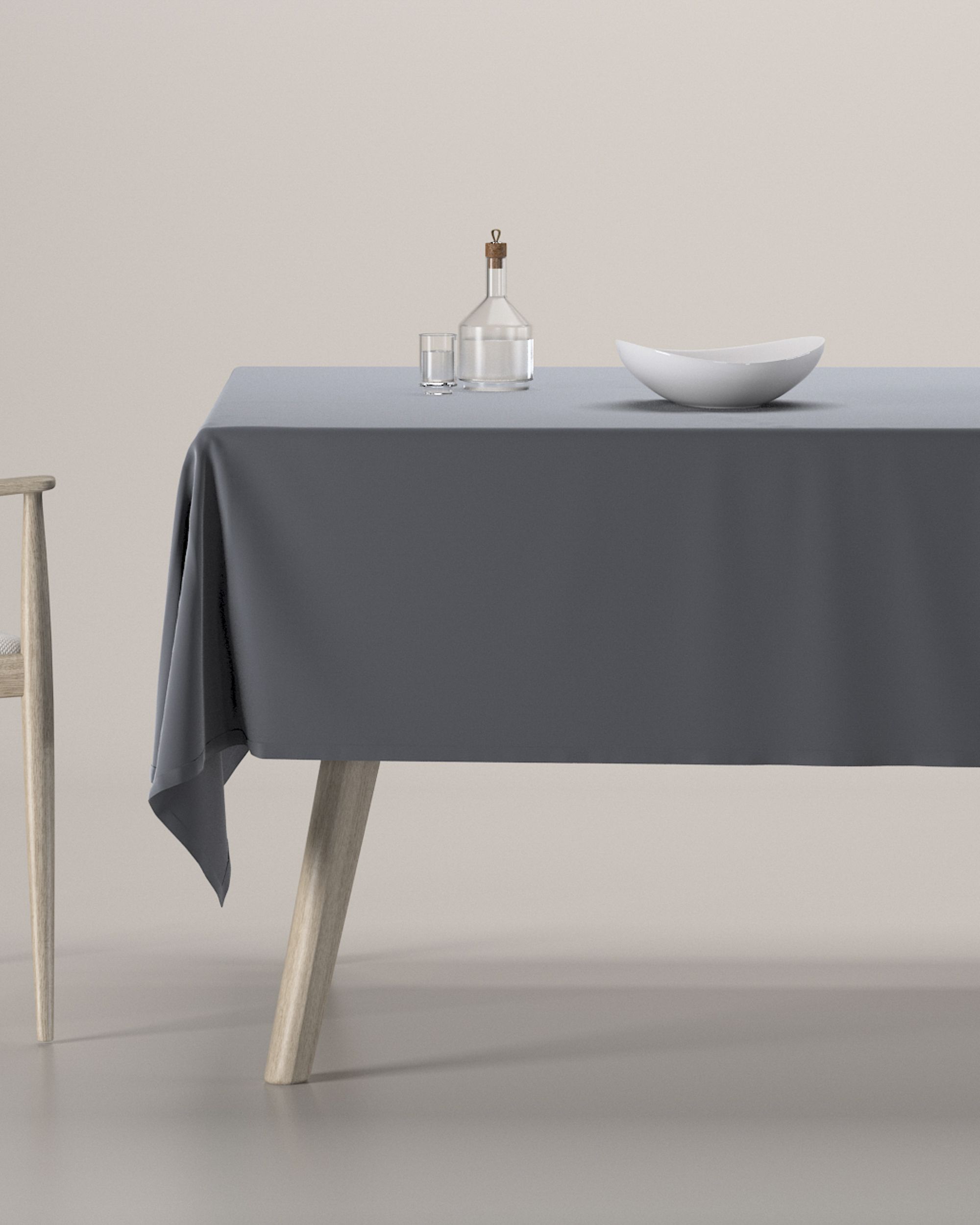 Rechthoekig tafelkleed kleur product grijs stof glanzend, fluweel