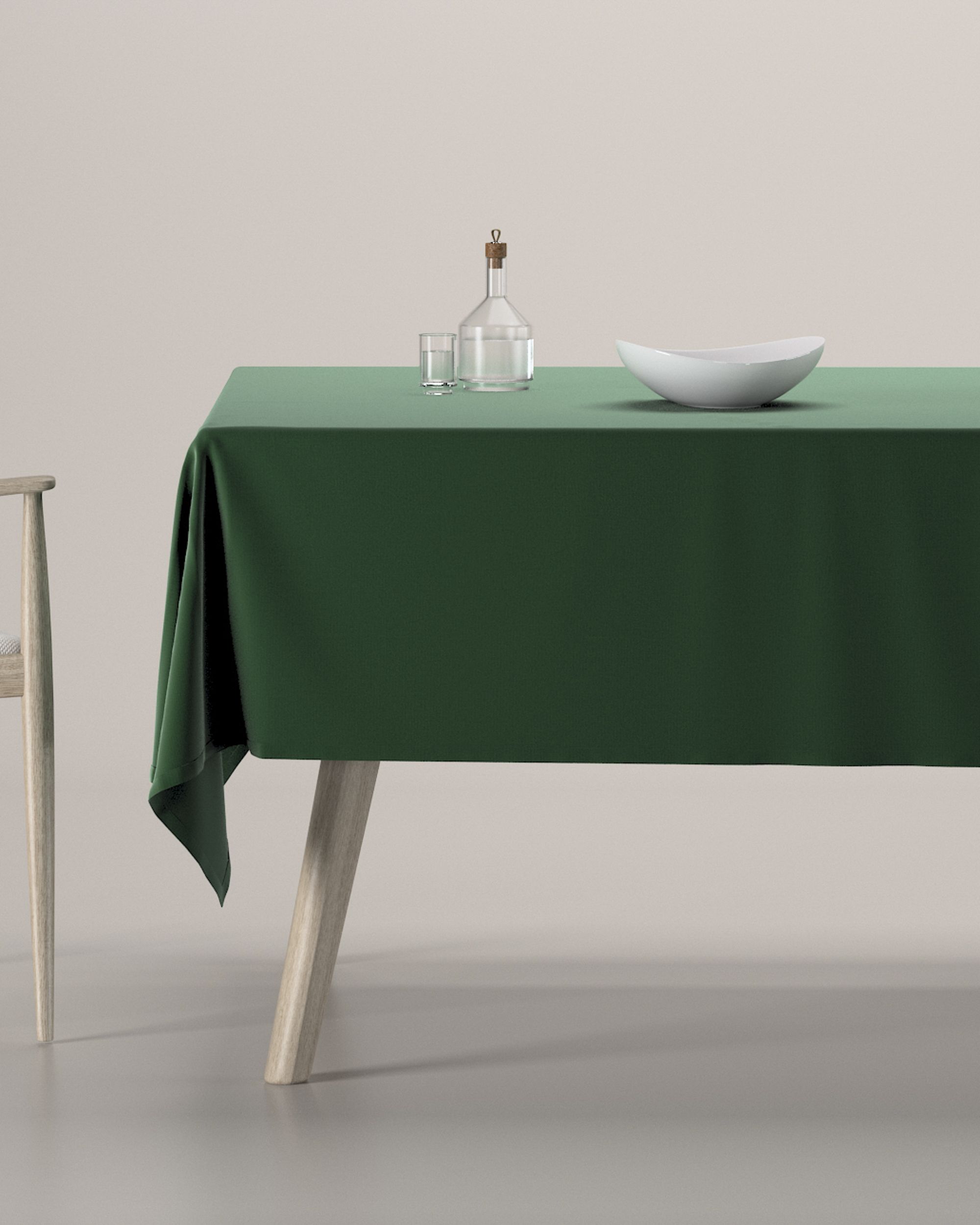 Rechthoekig tafelkleed kleur product groen stof glanzend, fluweel