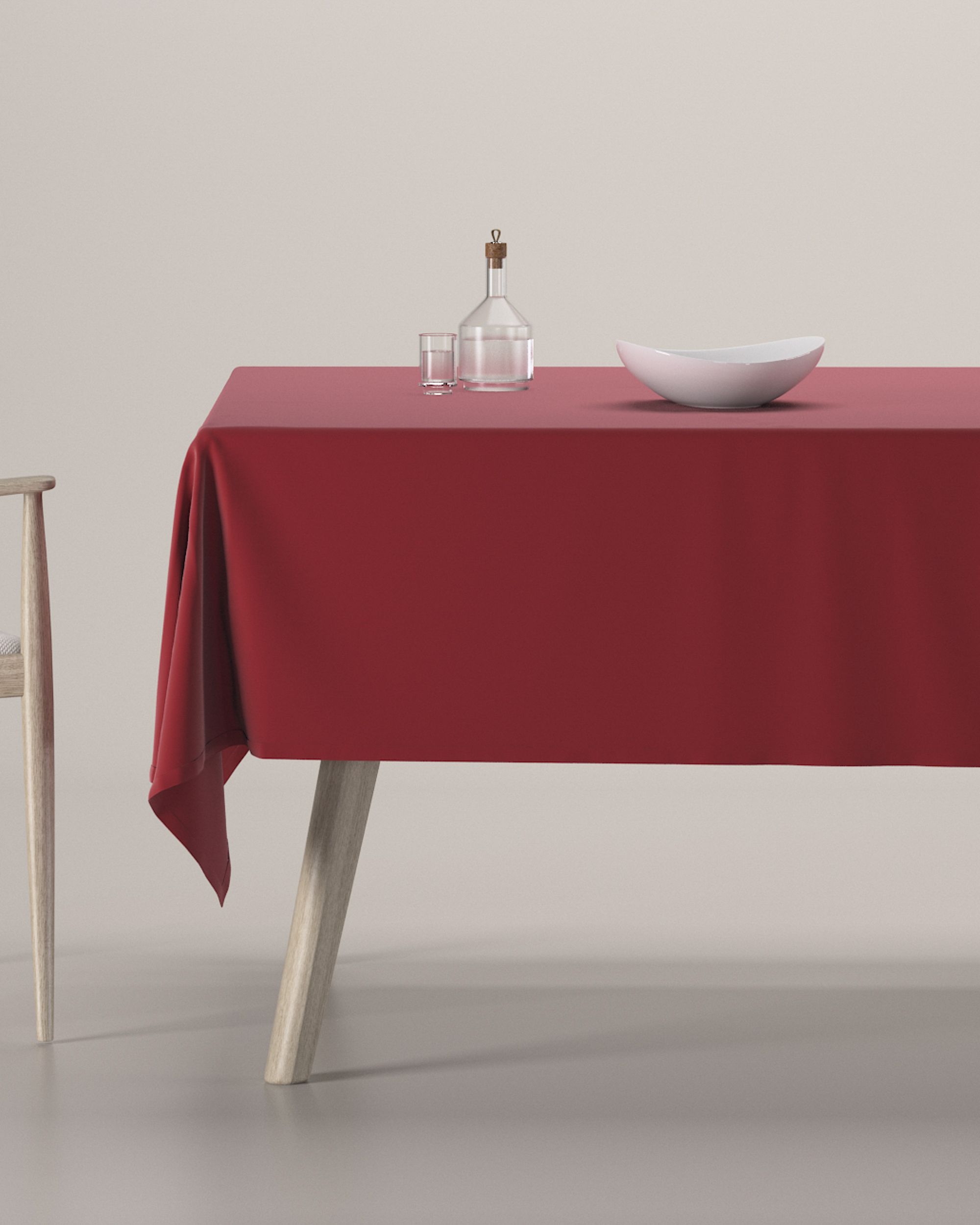 Rechthoekig tafelkleed kleur product rood stof glanzend, fluweel