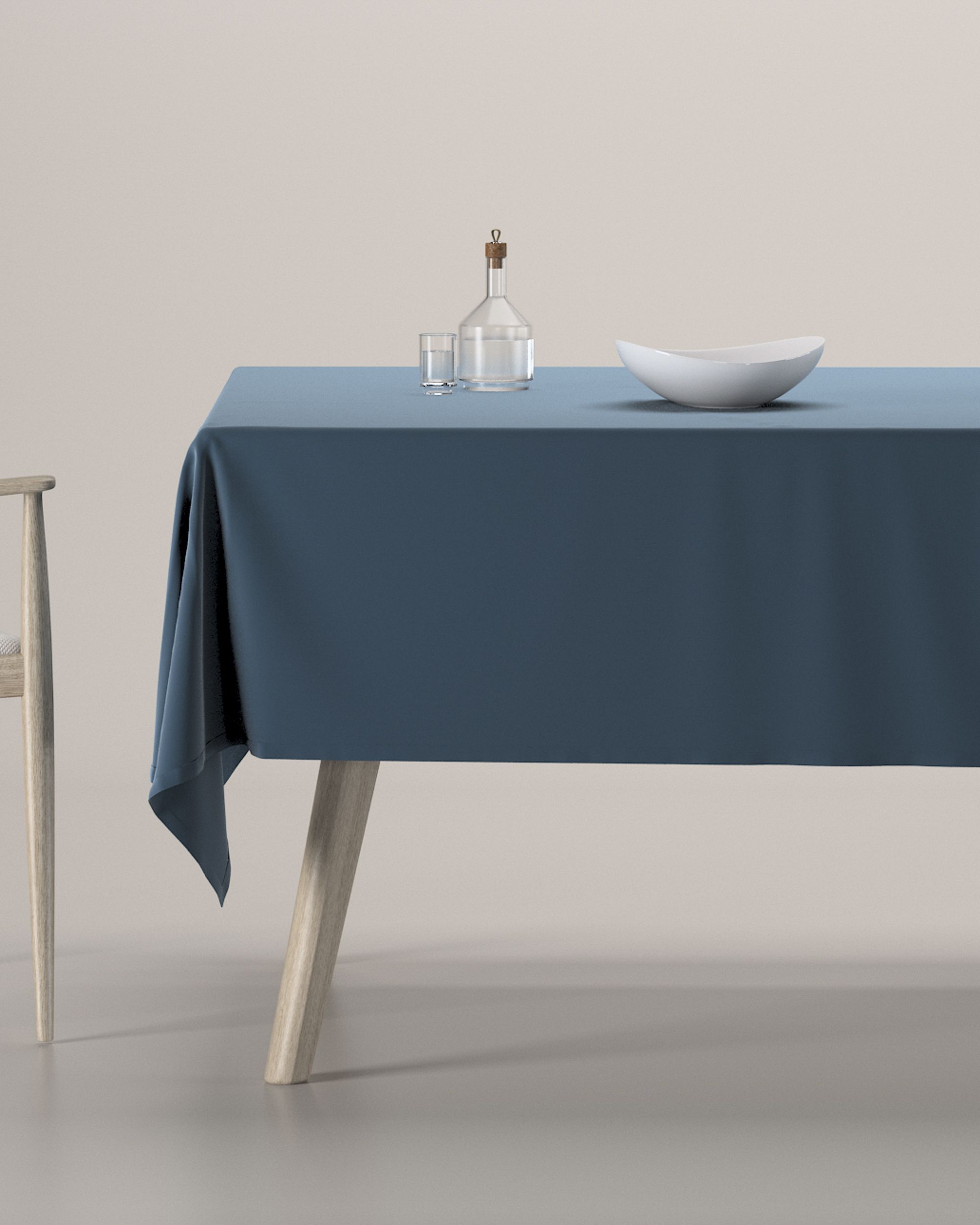 Rechthoekig tafelkleed kleur product blauw stof glanzend, fluweel