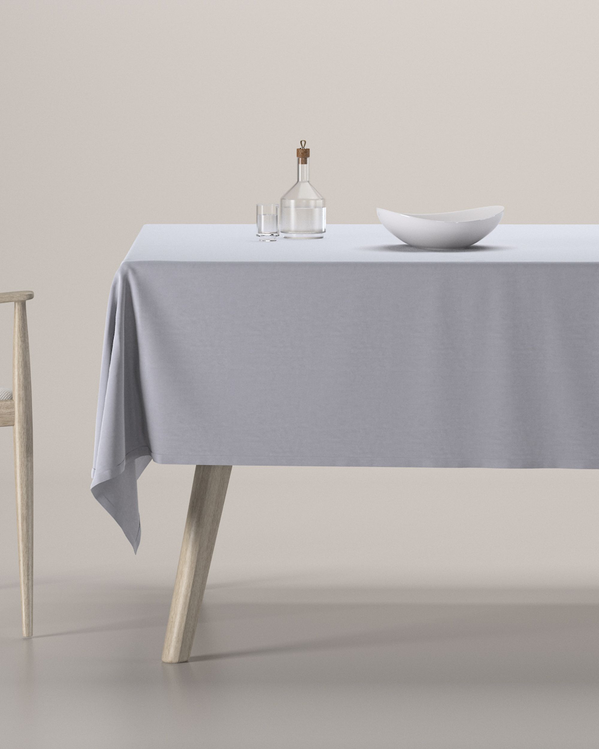 Rechthoekig tafelkleed kleur product grijs stof glanzend, fluweel