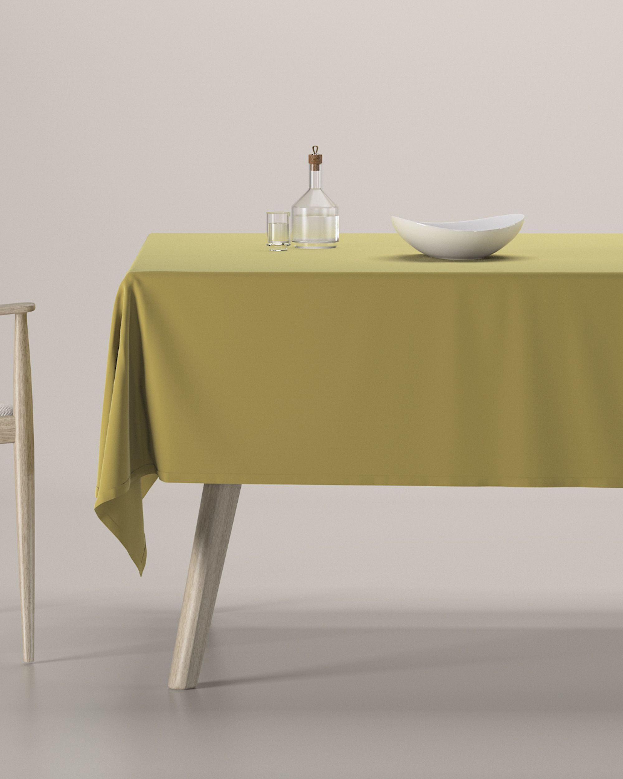 Rechthoekig tafelkleed kleur product groen stof glanzend, fluweel