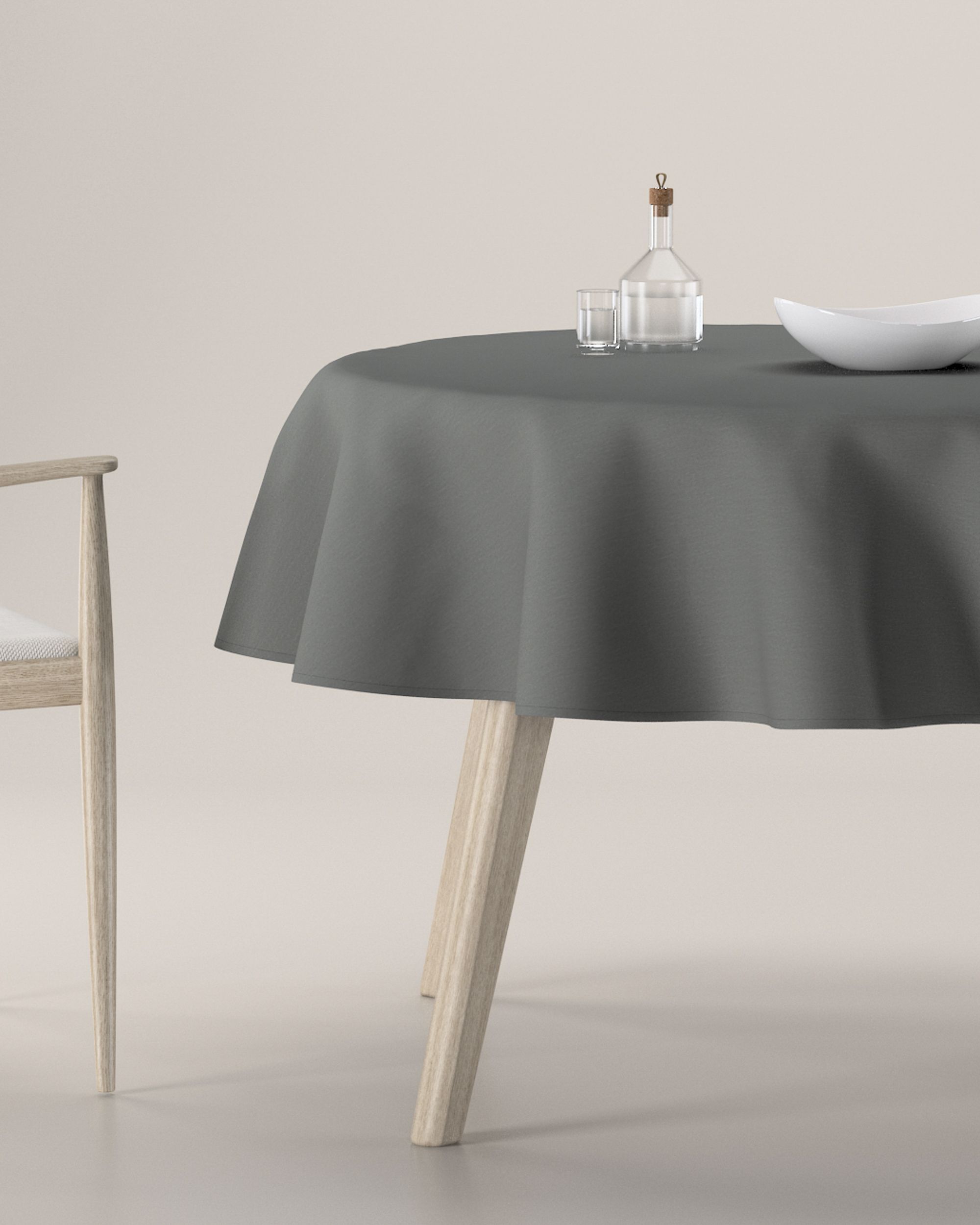Rond tafelkleed kleur product grijs