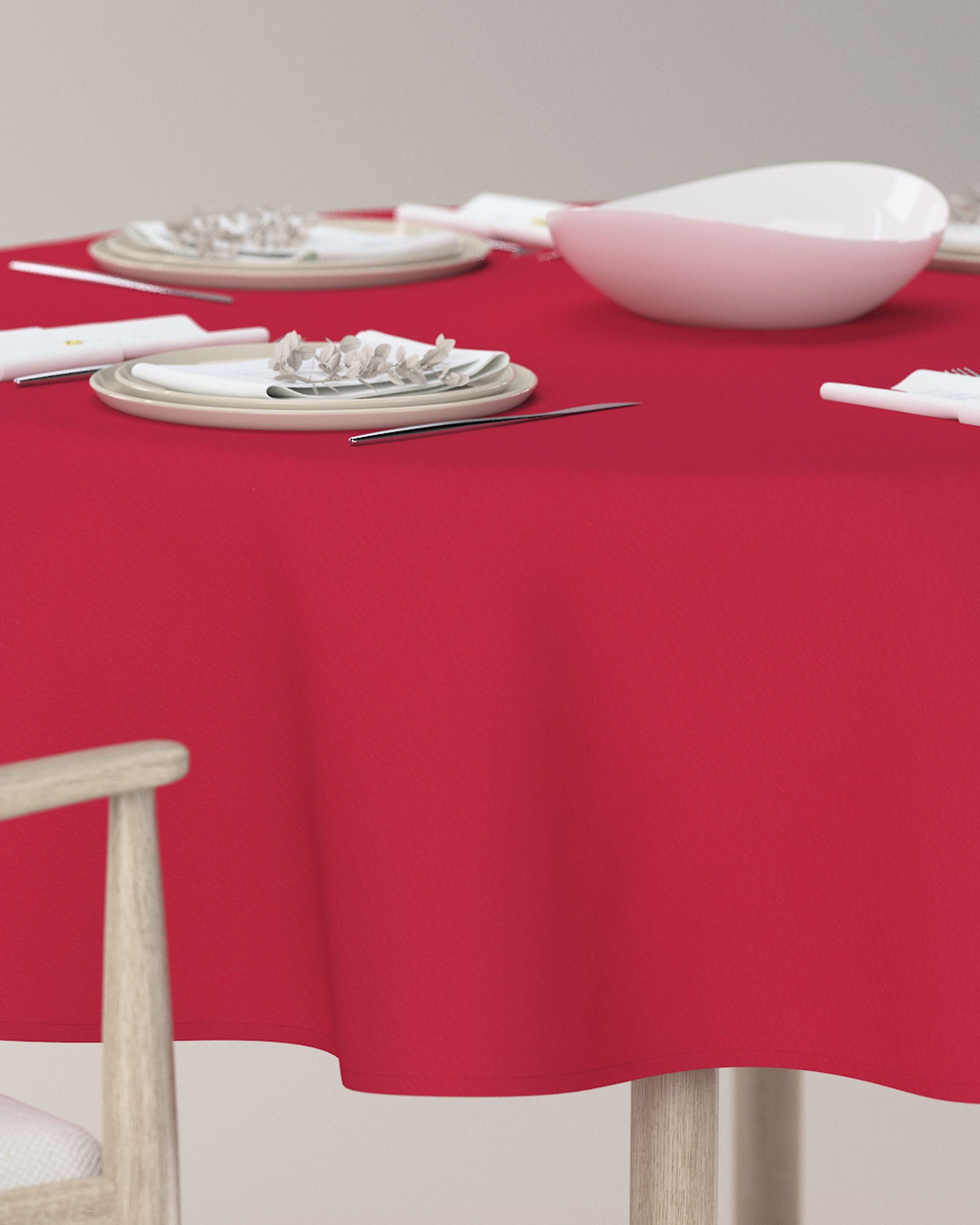 Rond tafelkleed kleur product zwart (hover)
