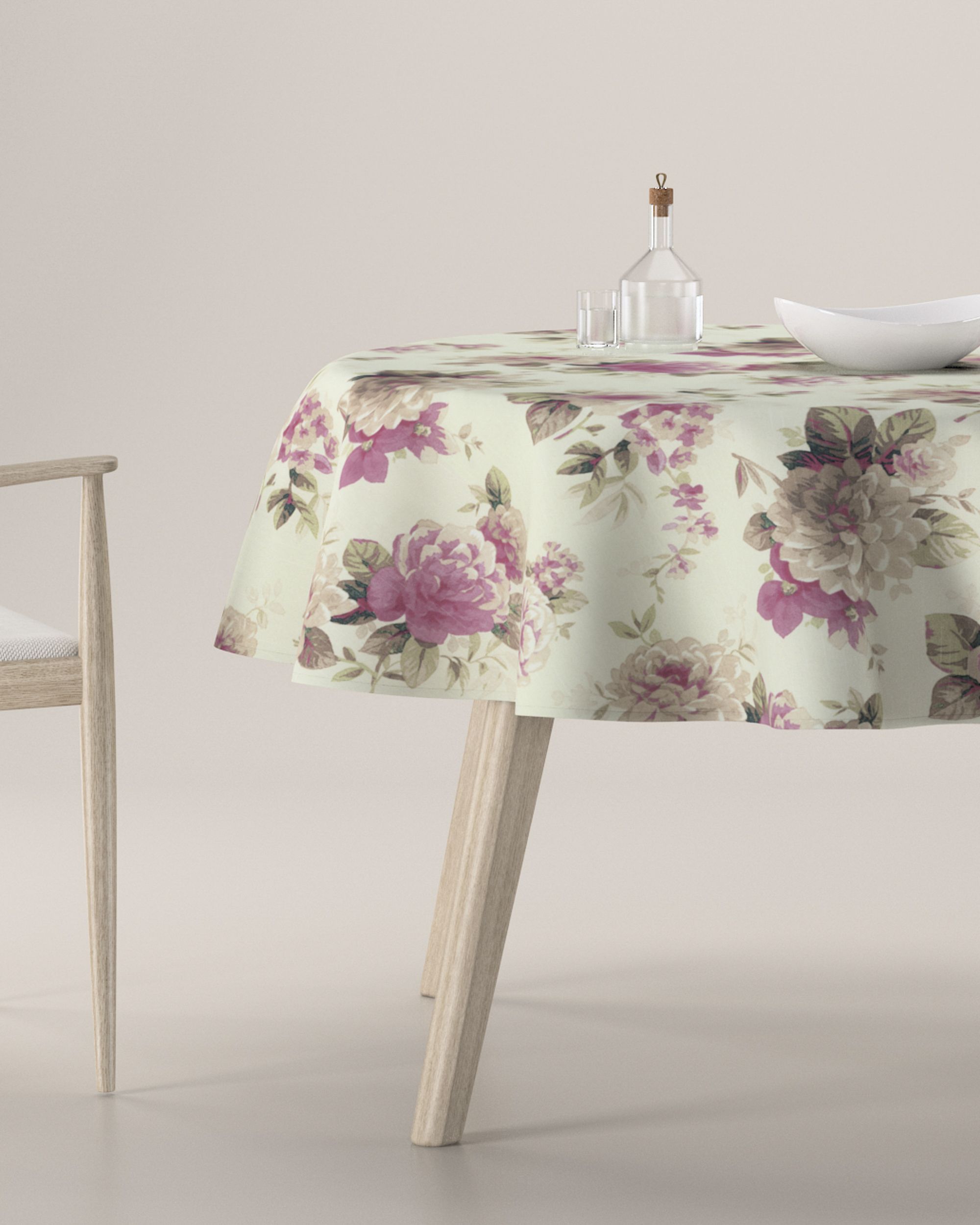 Rond tafelkleed kleur product meerkleurig stof met patroon