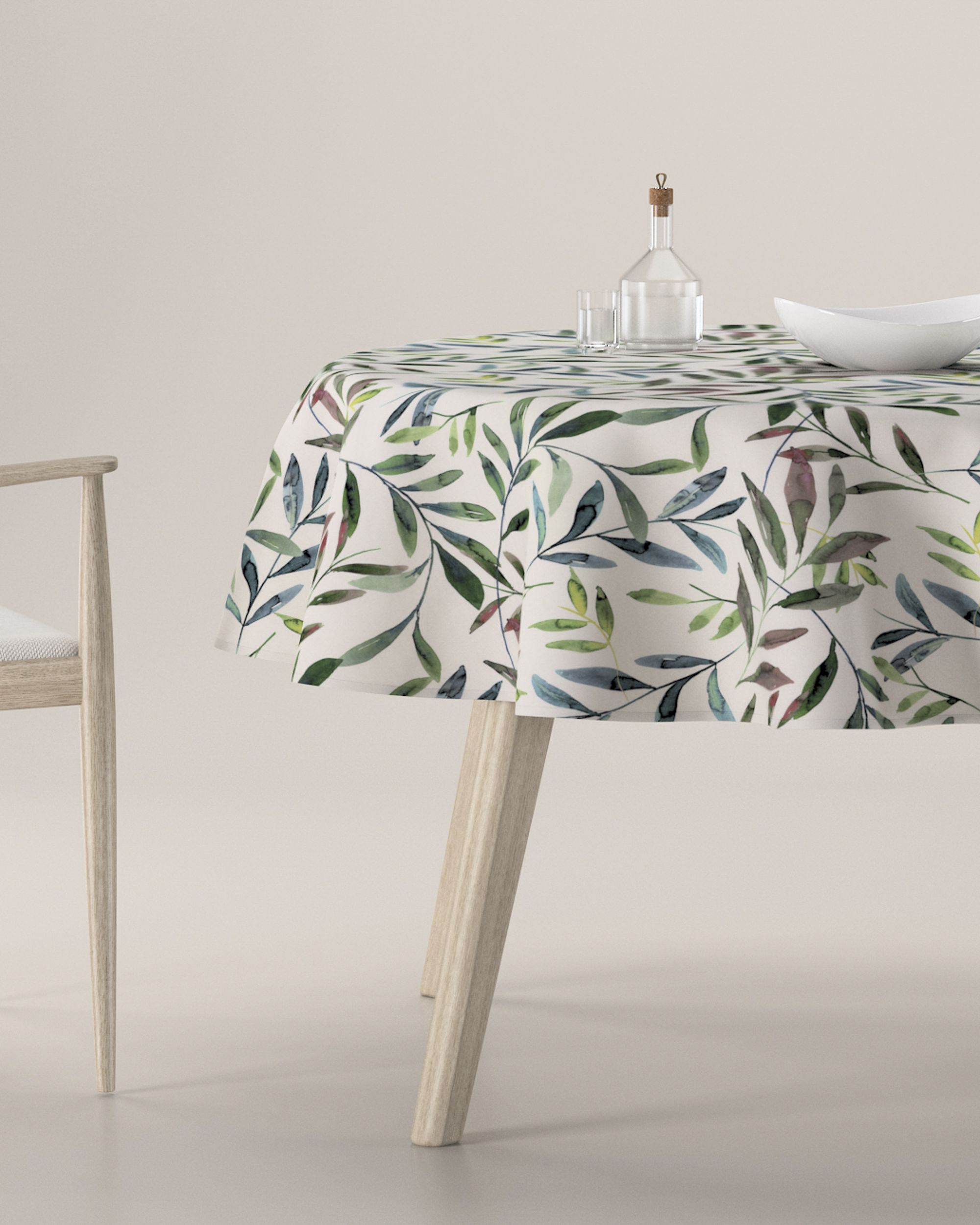 Rond tafelkleed kleur product meerkleurig stof met patroon