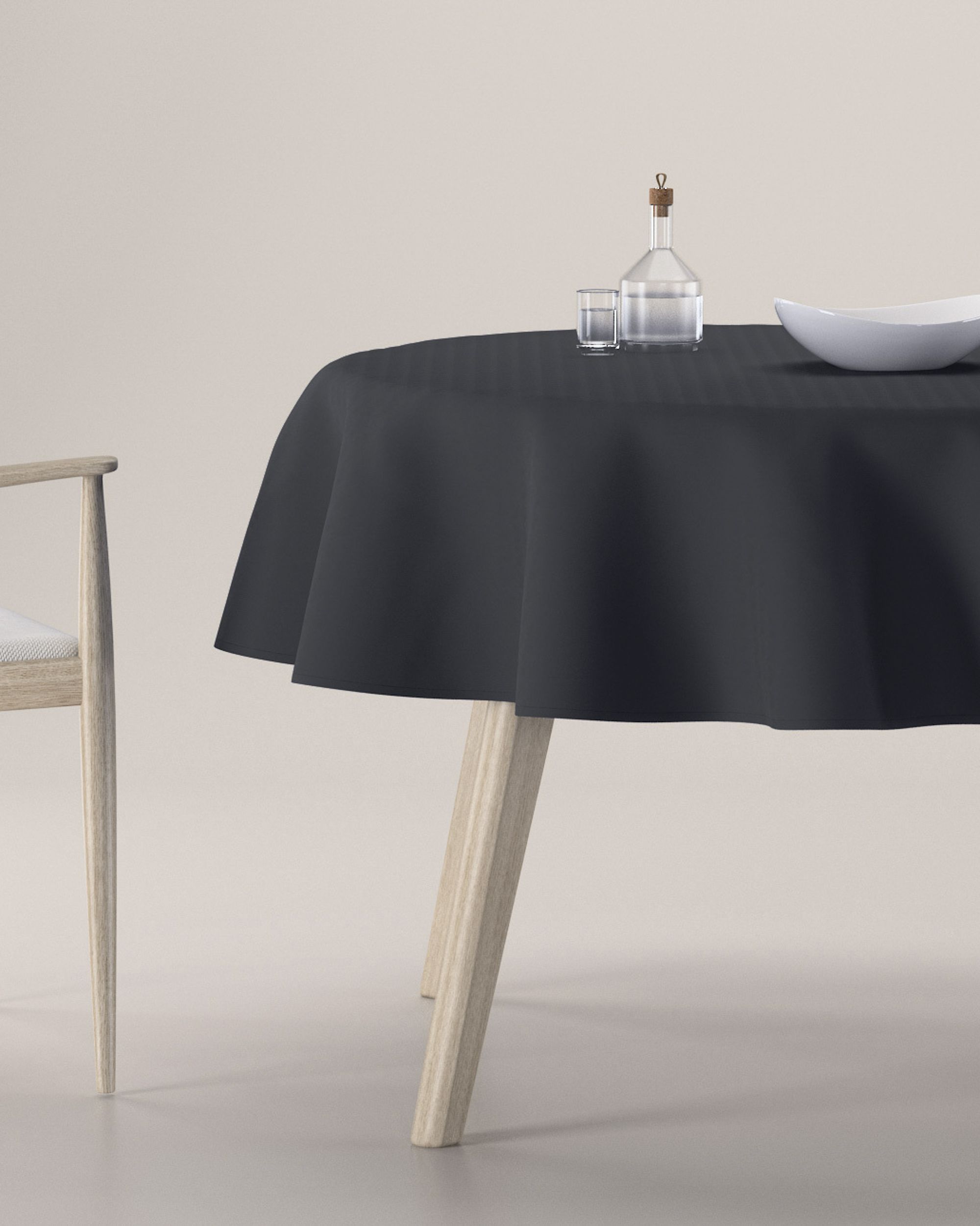 Rond tafelkleed kleur product zwart