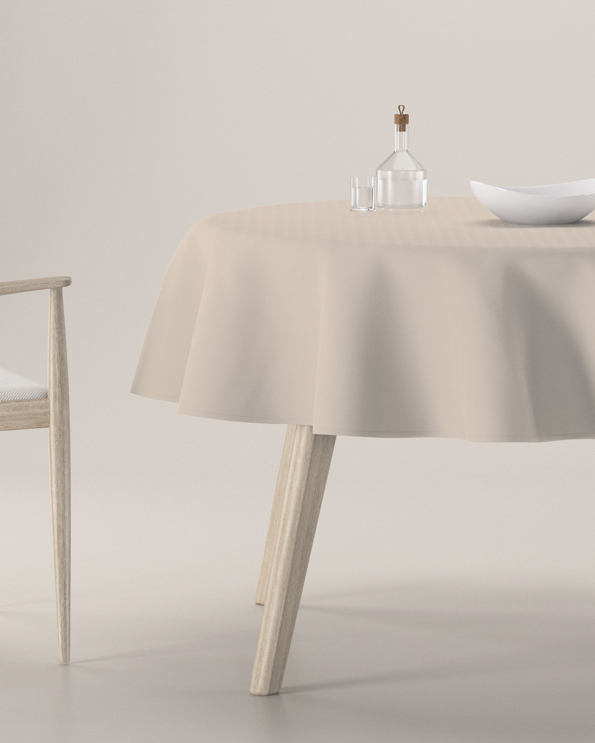Rond tafelkleed kleur product beige