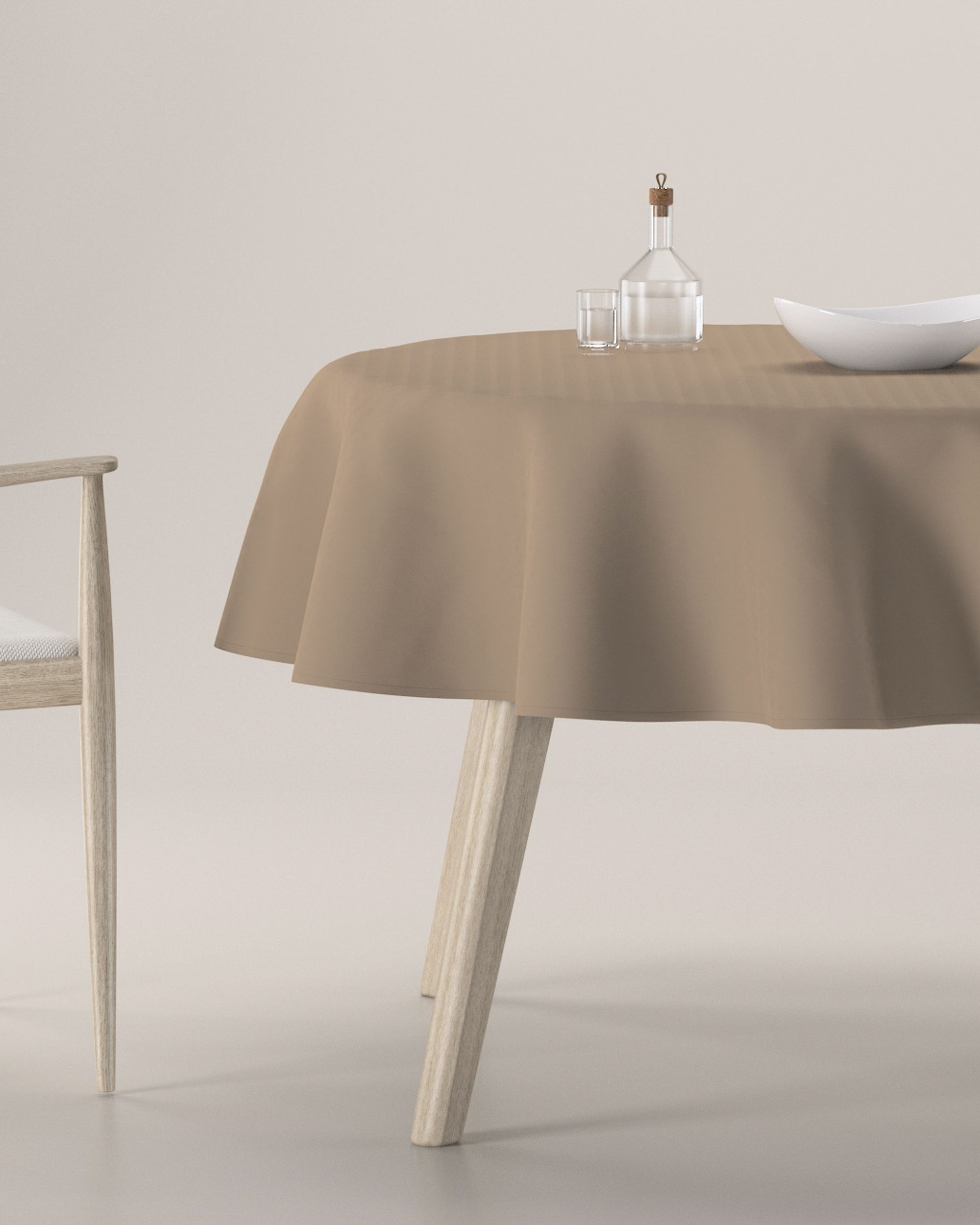 Rond tafelkleed kleur product beige