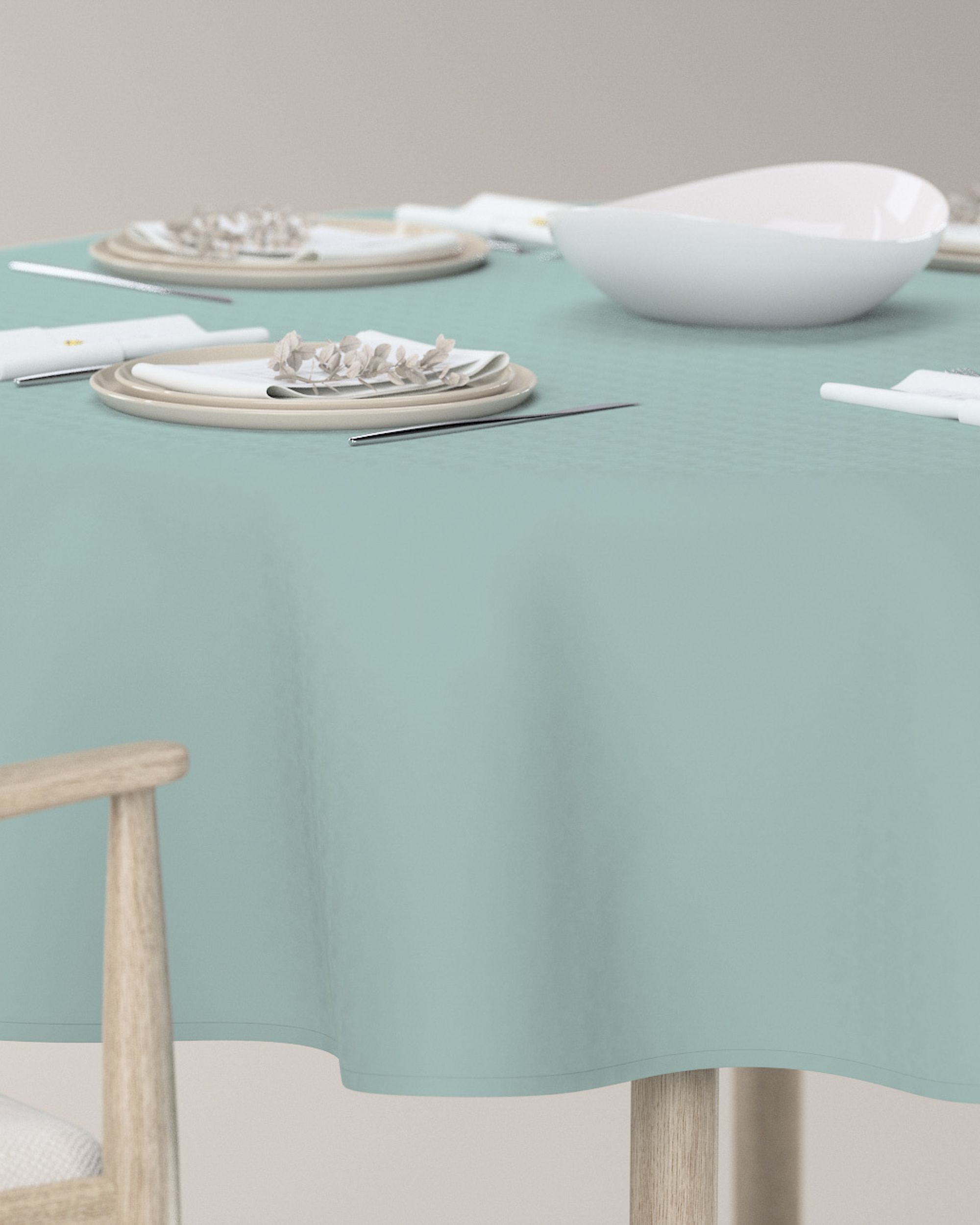 Rond tafelkleed kleur product blauw (hover)