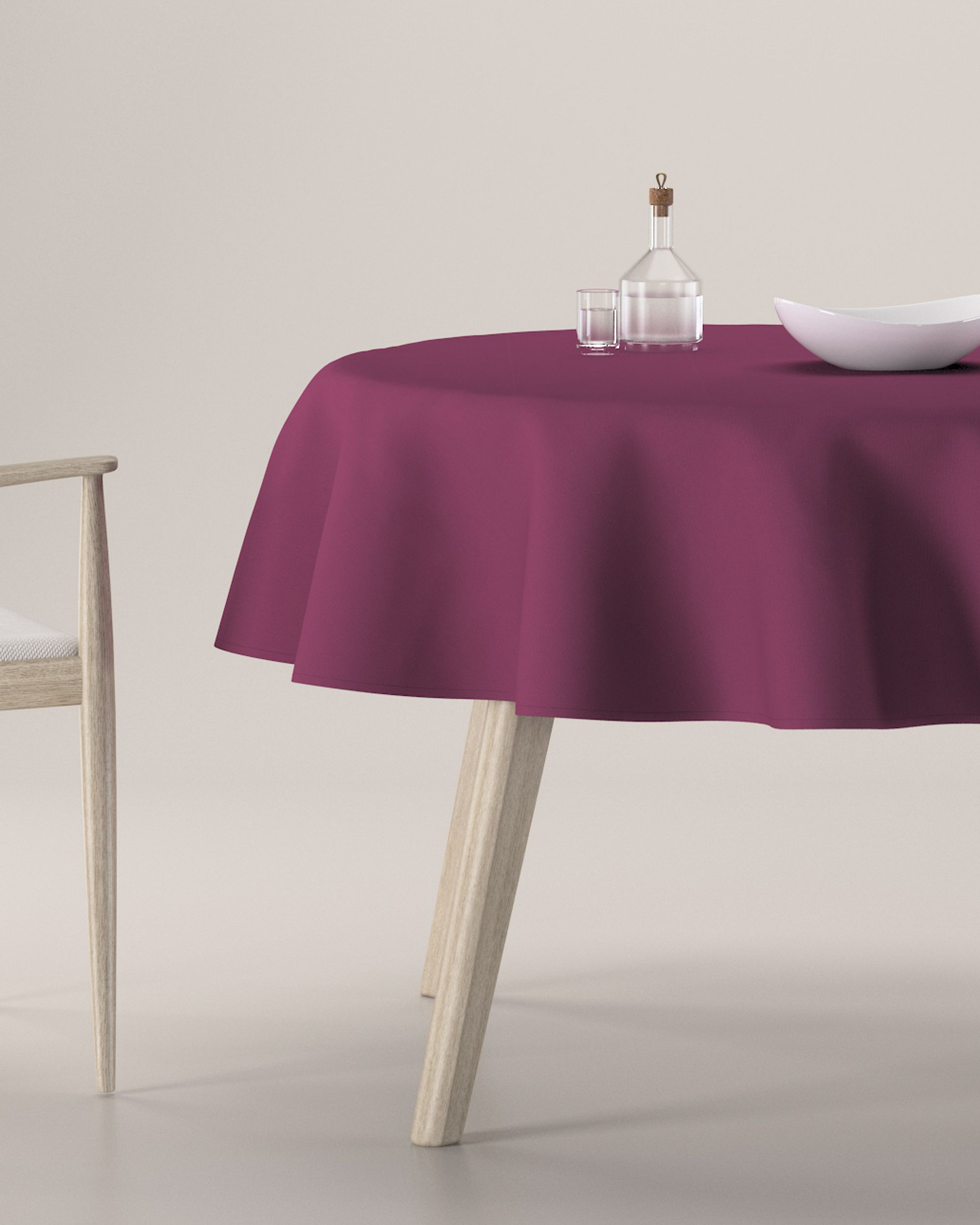 Rond tafelkleed kleur product pruim
