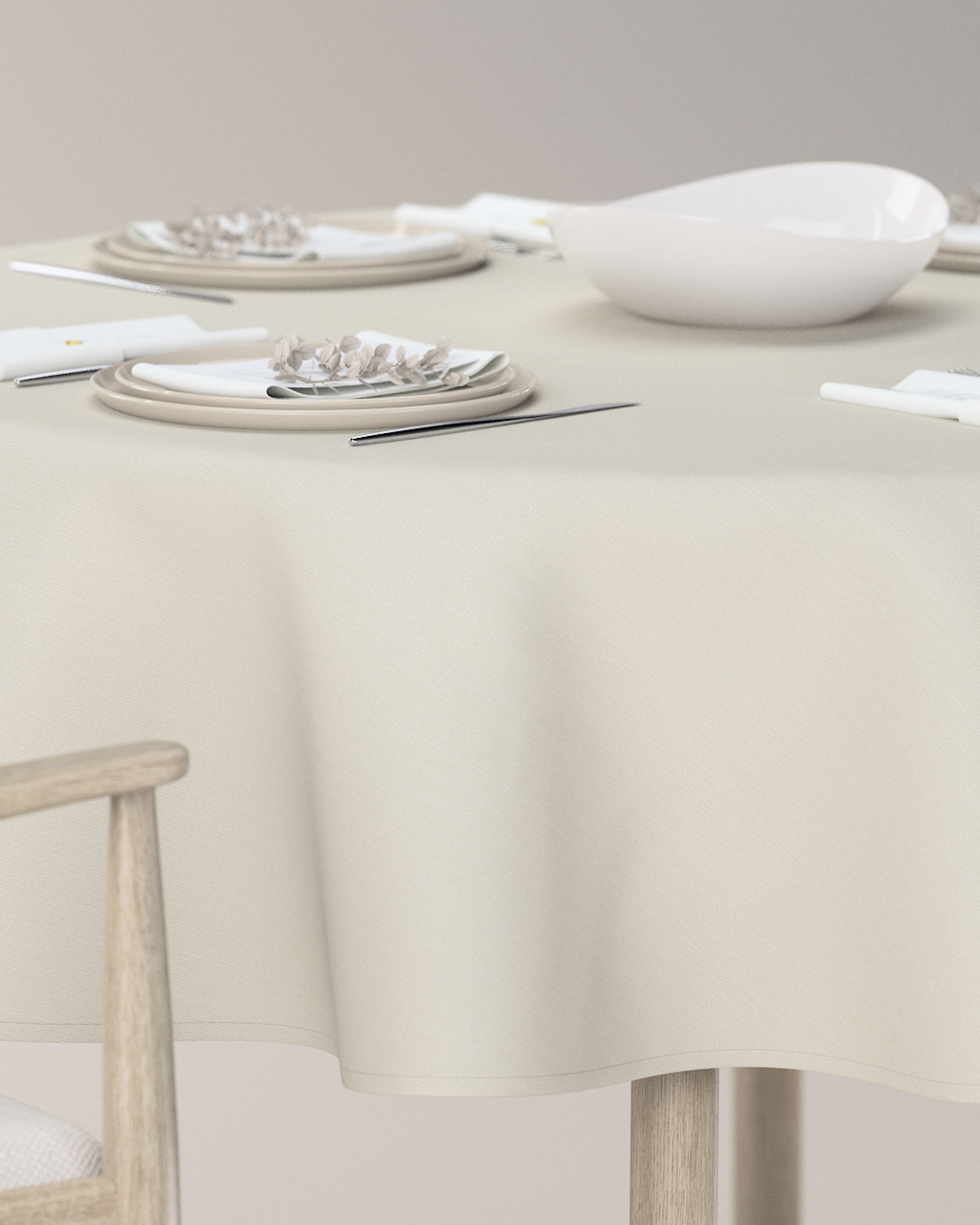 Rond tafelkleed kleur product grijs (hover)