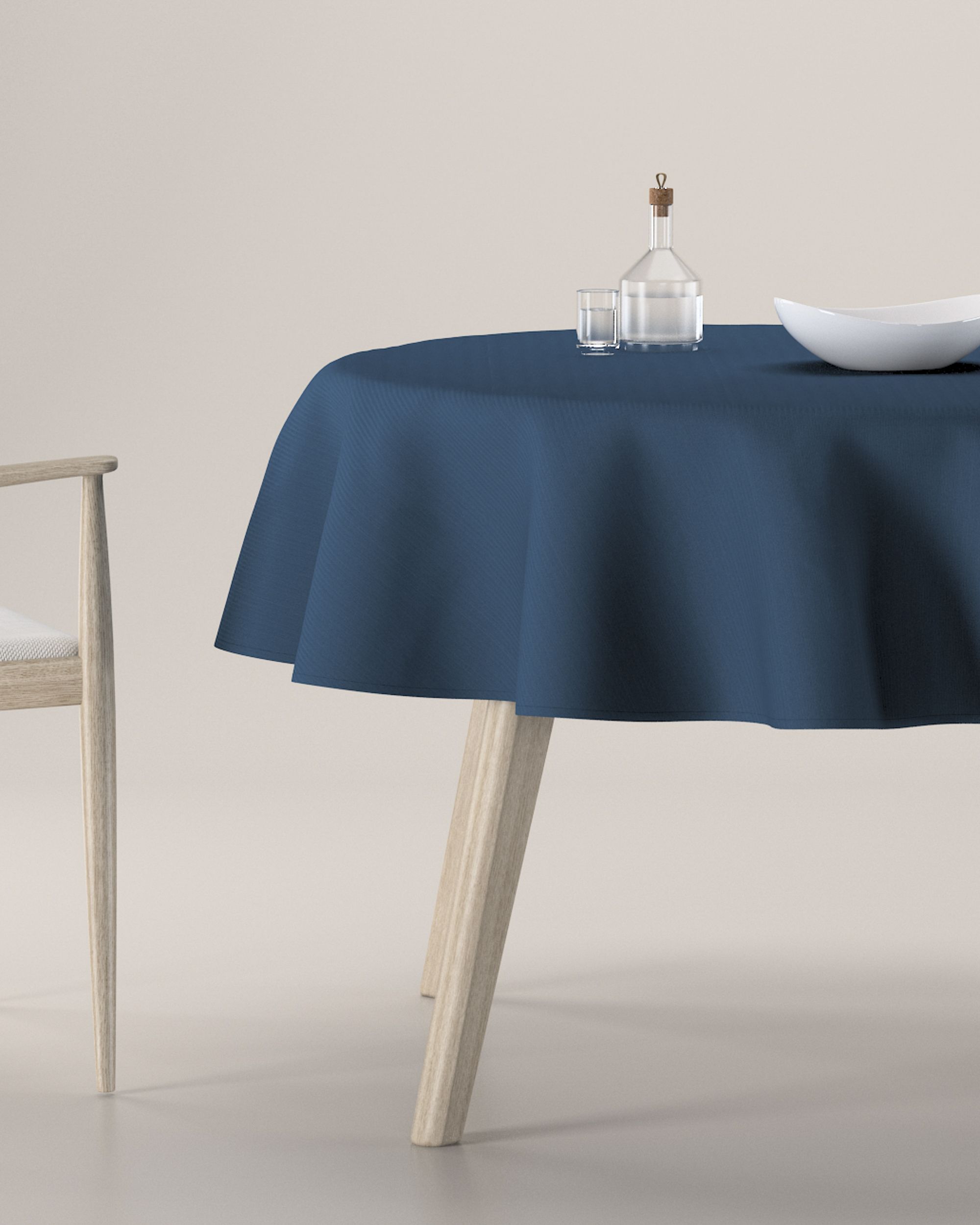 Rond tafelkleed kleur product donkerblauw