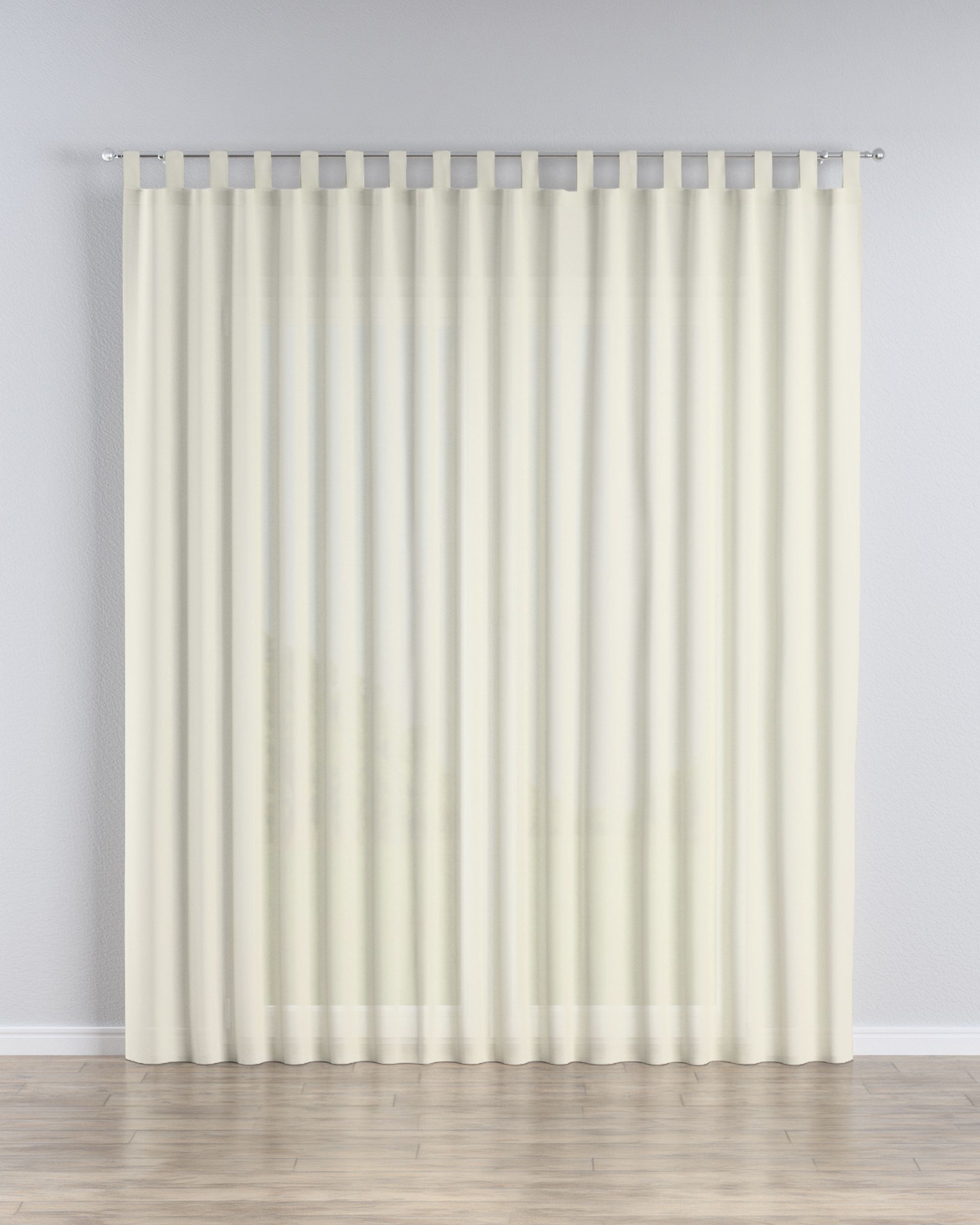 Vitragegordijn met lussen kleur product crème stof halftransparant, met structuur