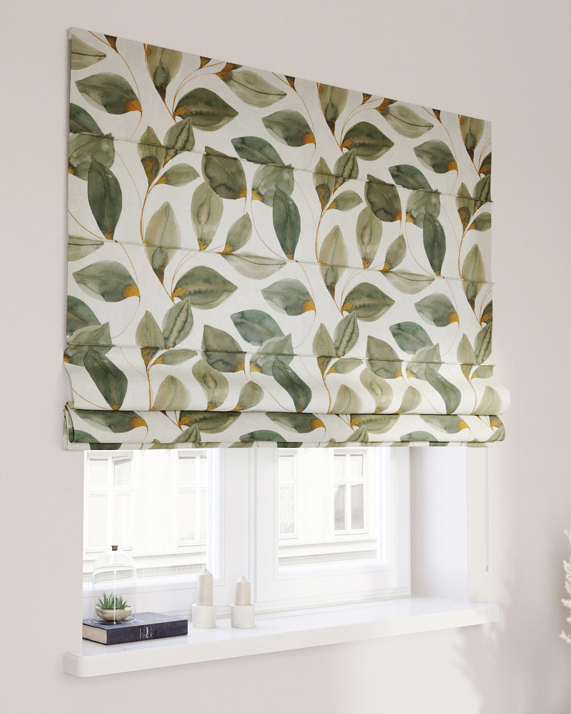 Vouwgordijn Capri kleur product meerkleurig stof met patroon