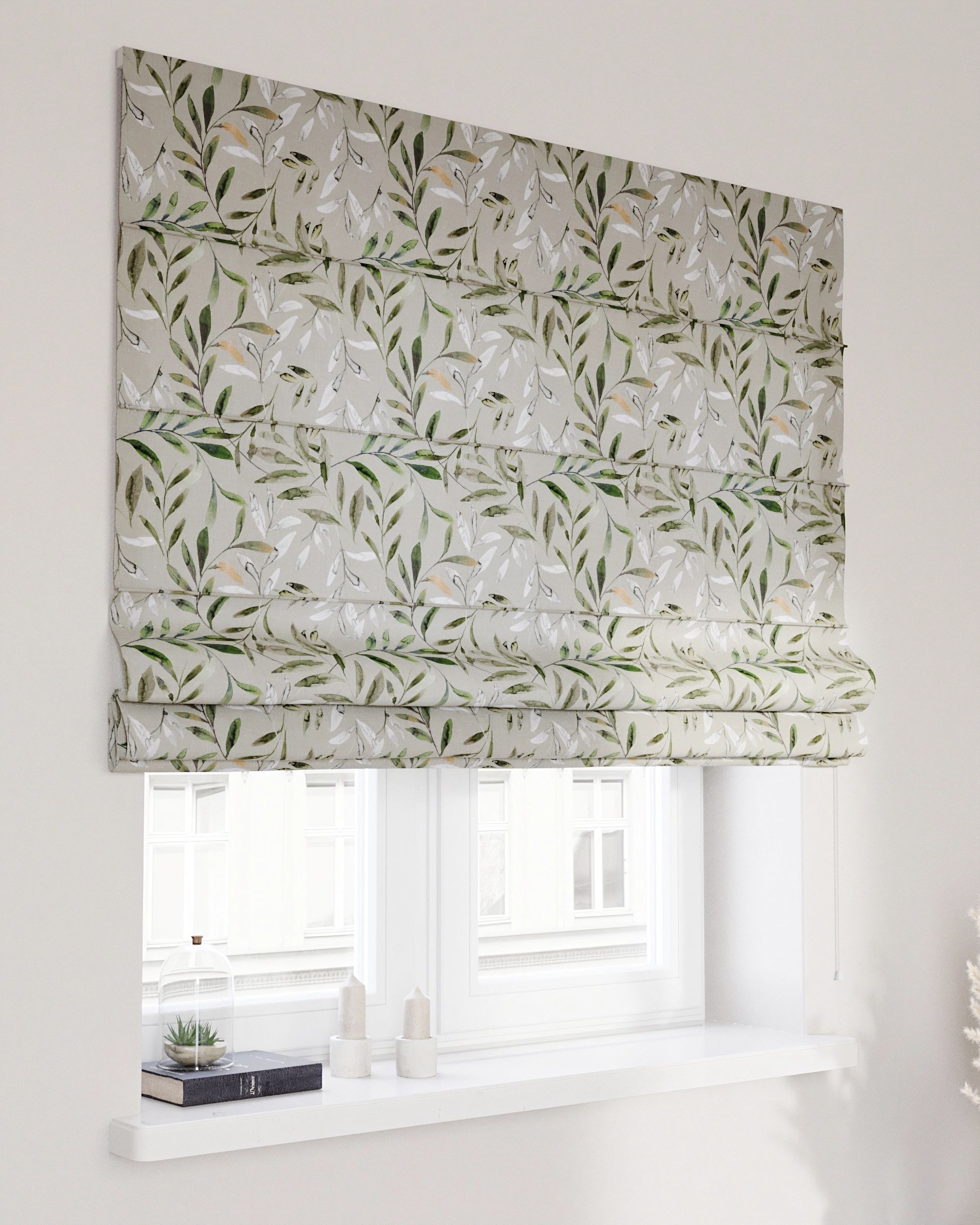 Vouwgordijn Capri kleur product meerkleurig stof met patroon