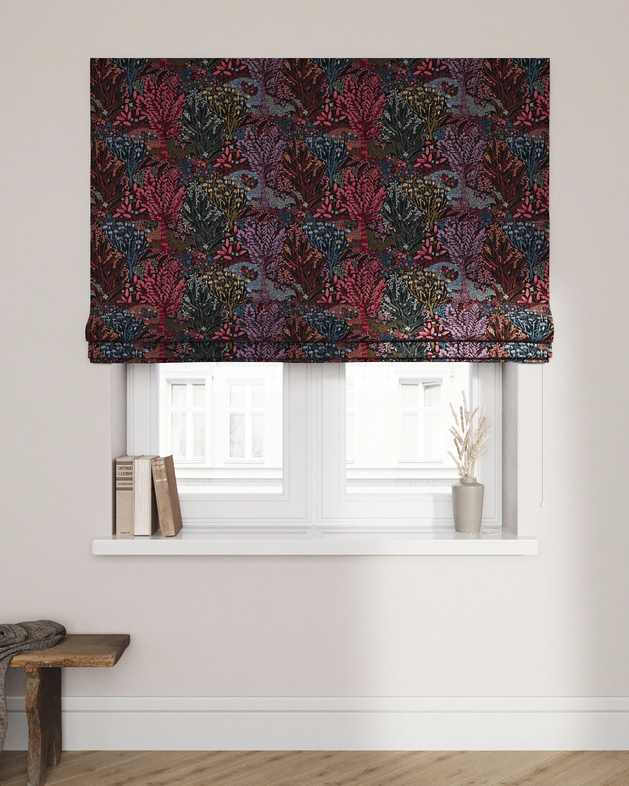 Vouwgordijn Capri kleur product meerkleurig stof met structuur, met patroon (hover)