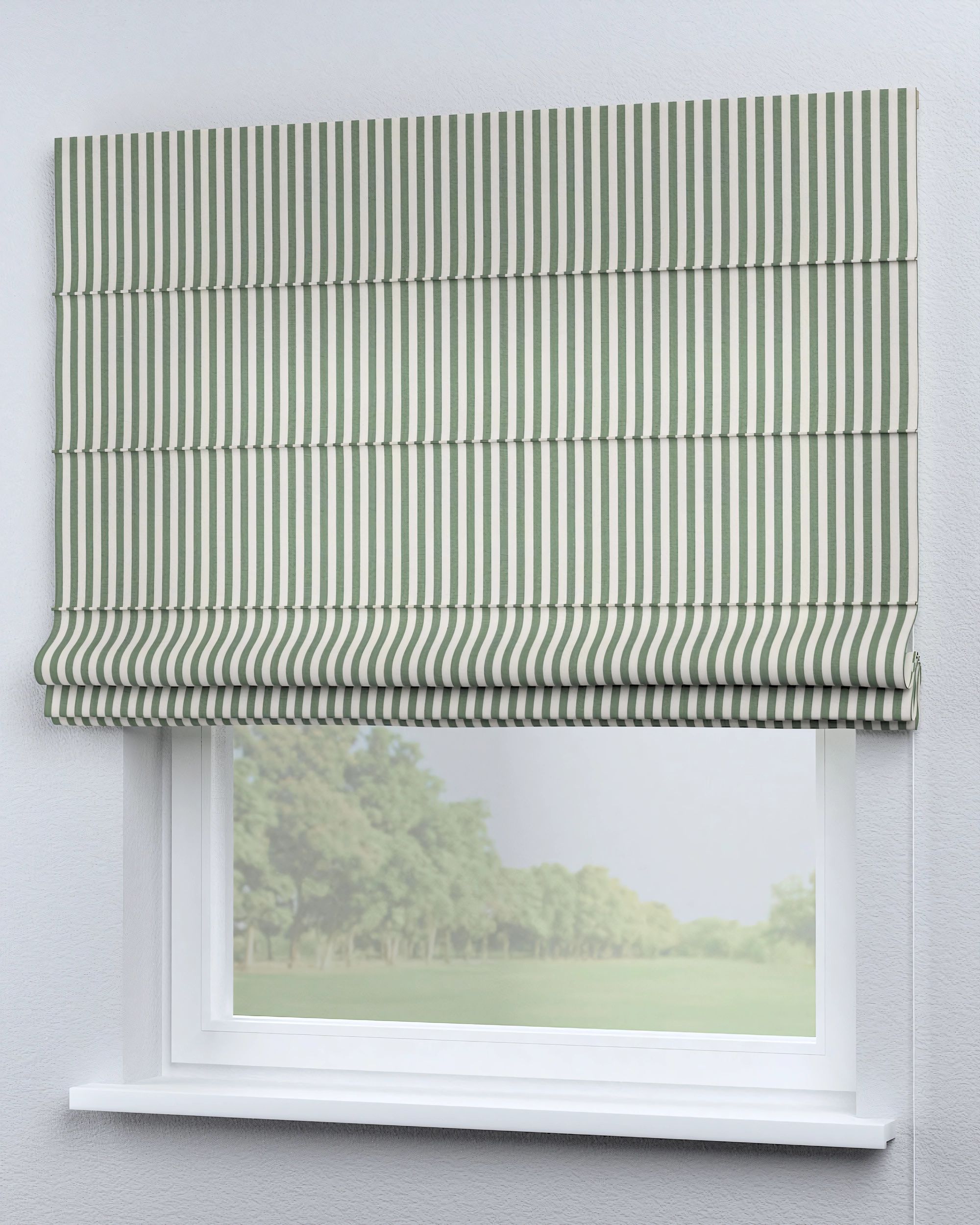 Vouwgordijn Capri kleur product groen stof met patroon (hover)