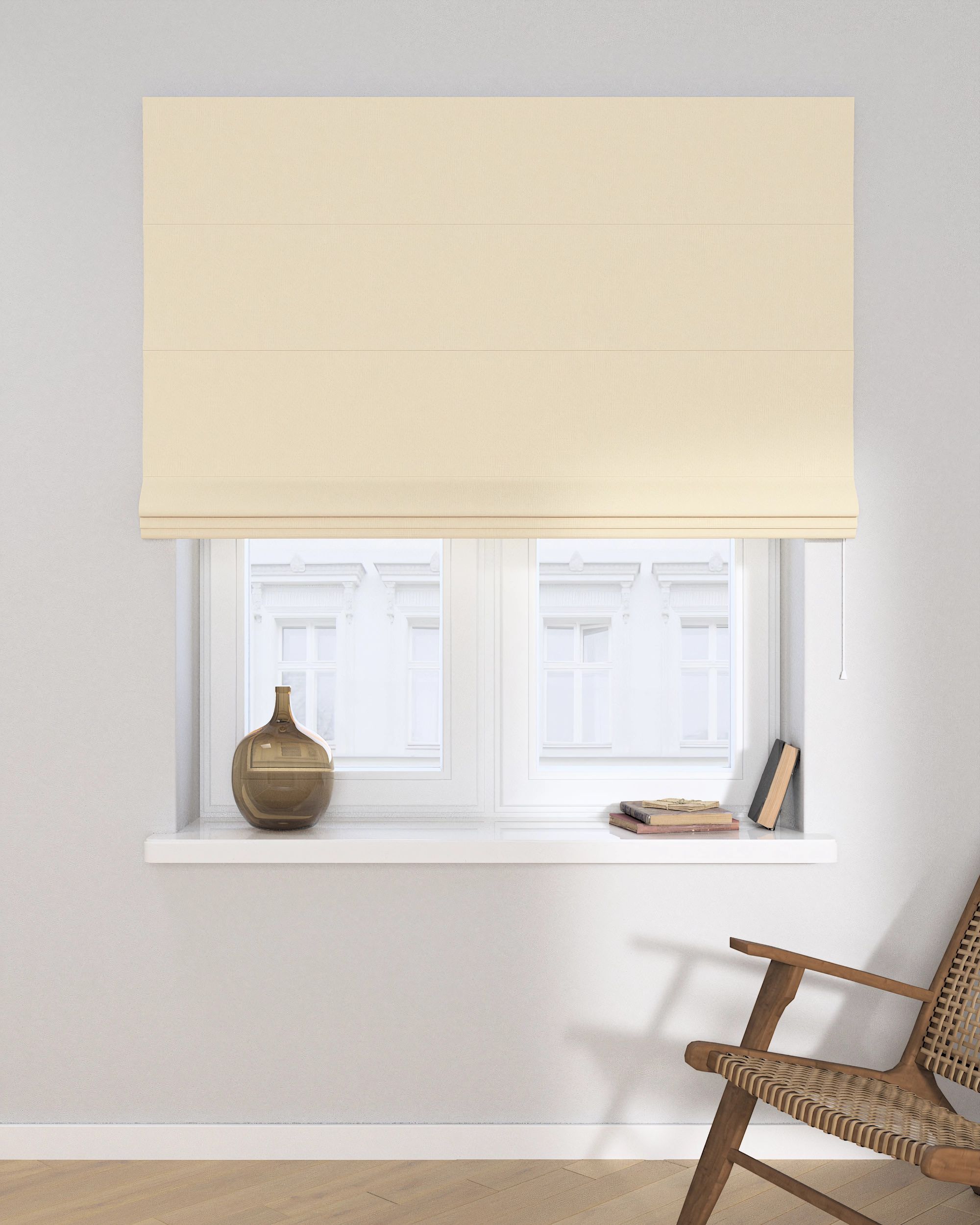 Vouwgordijn Capri kleur product beige stof verduisterend (hover)