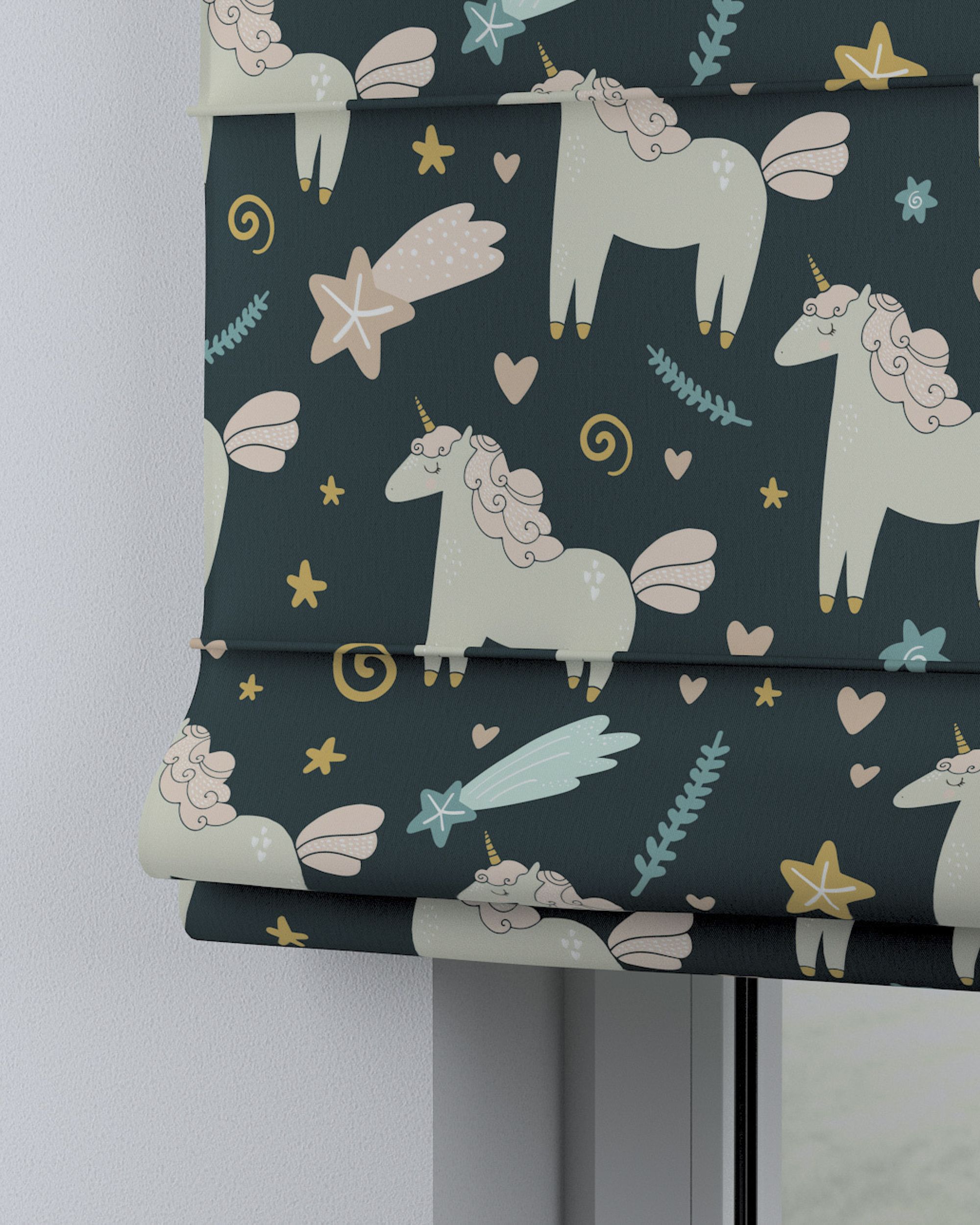 Vouwgordijn Capri kleur product bruin stof met patroon (hover)