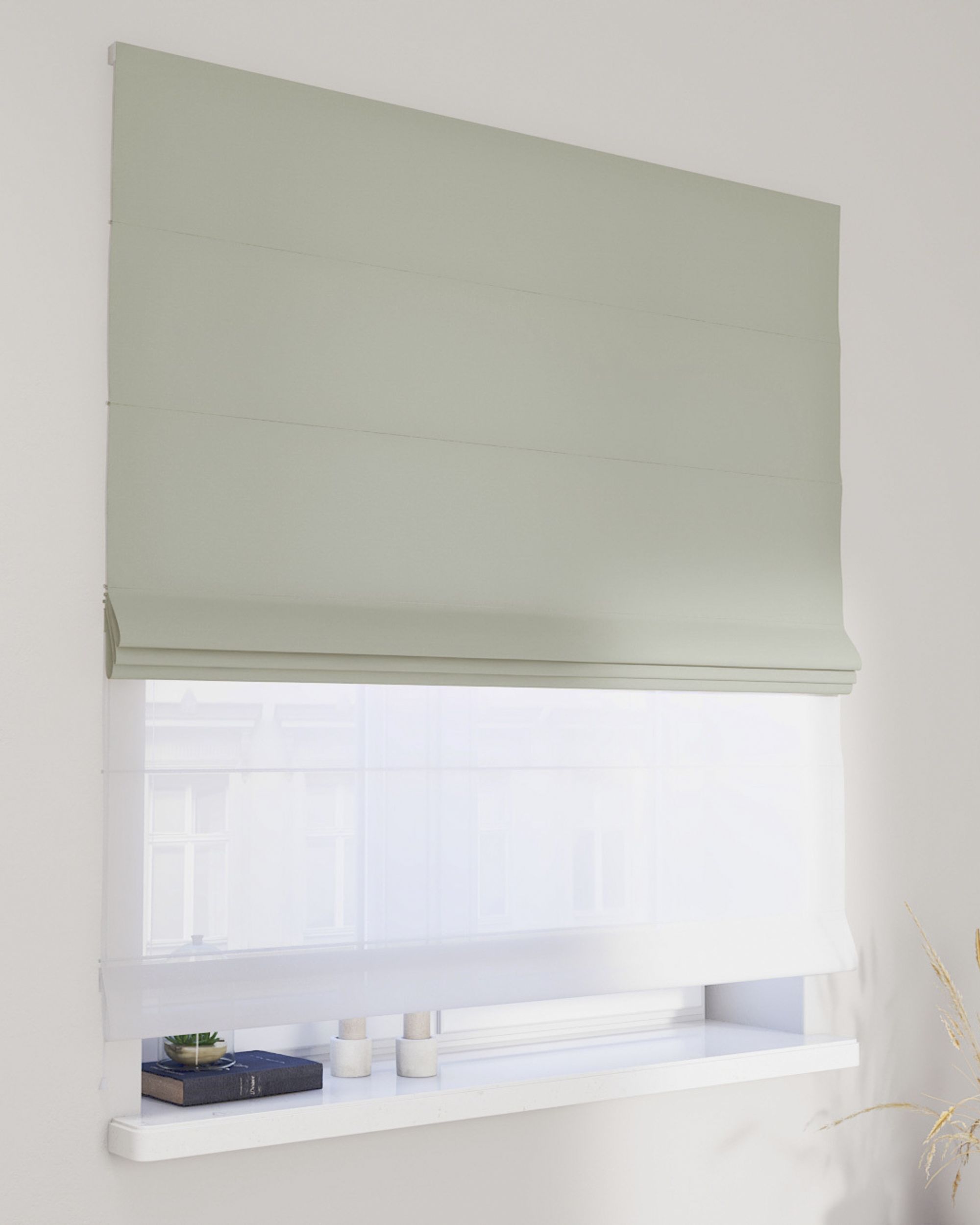 Vouwgordijn Duo kleur product groen