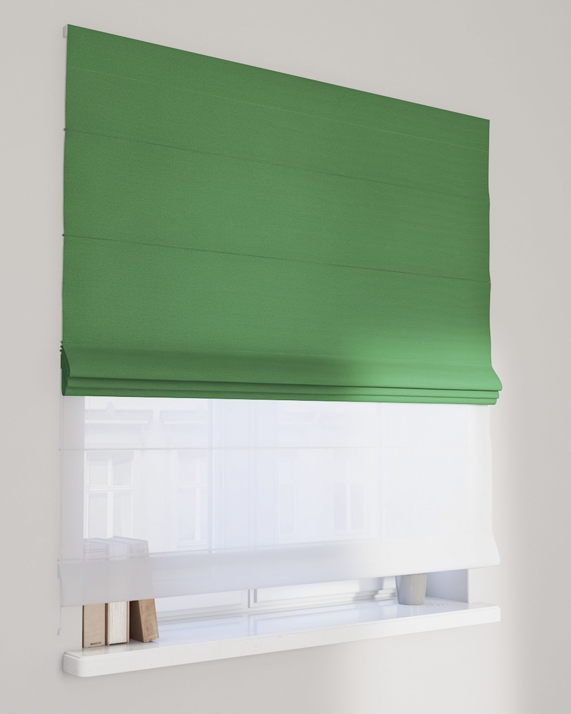 Vouwgordijn Duo kleur product groen